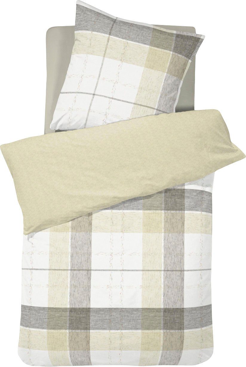 damai Wendebettwäsche Colos, Renforcé (Bio-Baumwolle), 2 teilig, mit großen Karos
