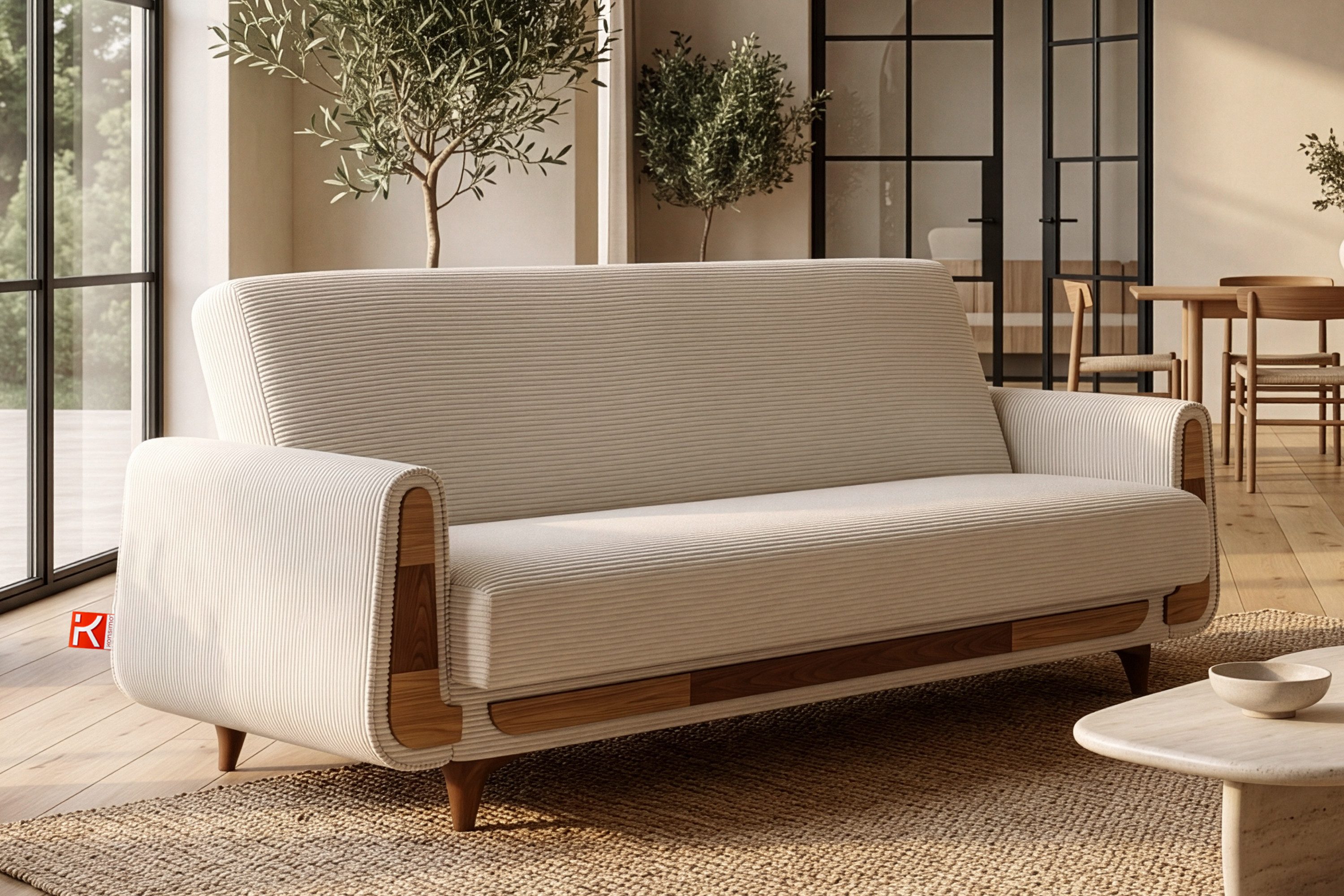 KONSIMO® 3-Sitzer GUSTAVO II Sofa 3-Personen, hergestellt in der EU, mit Schlaffunktion und Bettkasten