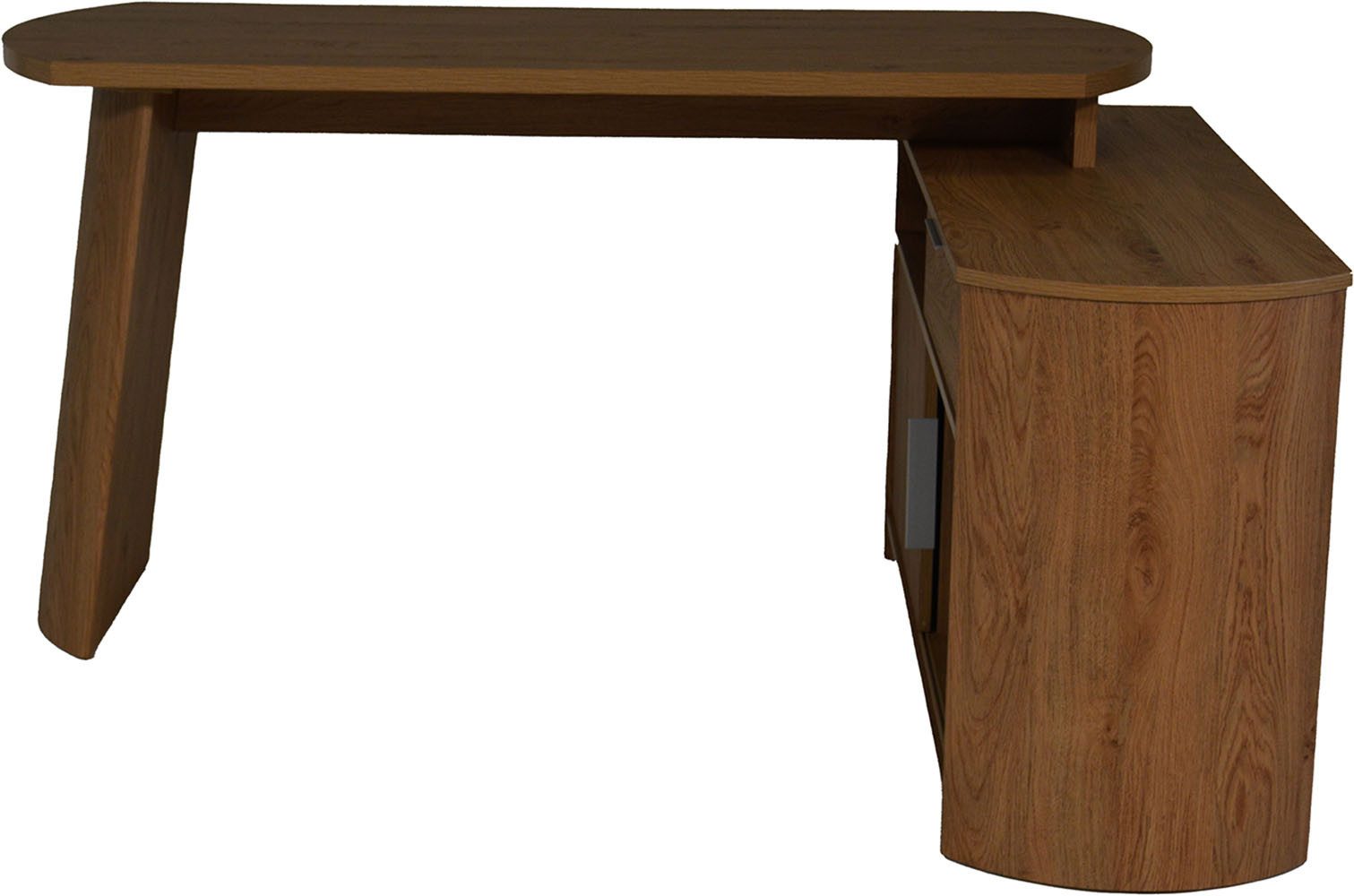 Jahnke Eckschreibtisch SLASH C 150 E, Eckschreibtisch, 3 Fächer, 1 Schublade, Schiebetür, Breite: 150 cm