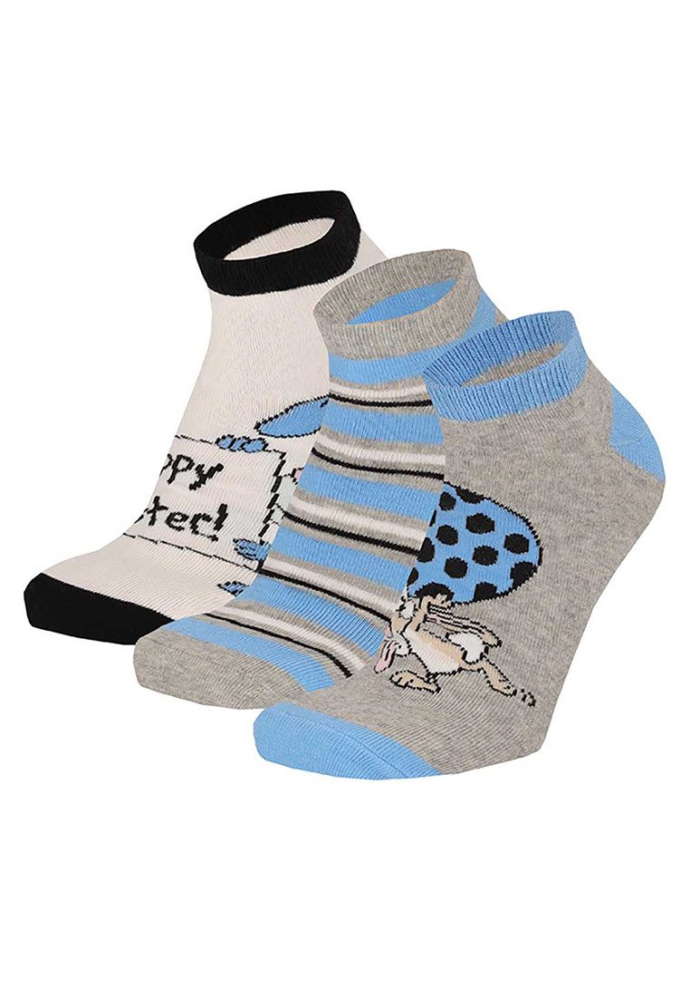 Yuhu Sneakersocken Kinder Ostersocken Hase 3er Pack Baumwollmix (3-Paar)