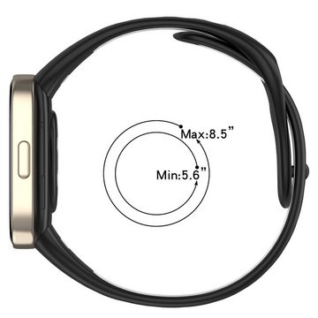 Wigento Smartwatch-Armband Zweifarbiges Sport Silikon Band für Xiaomi Redmi Watch 3 Ersatz Band