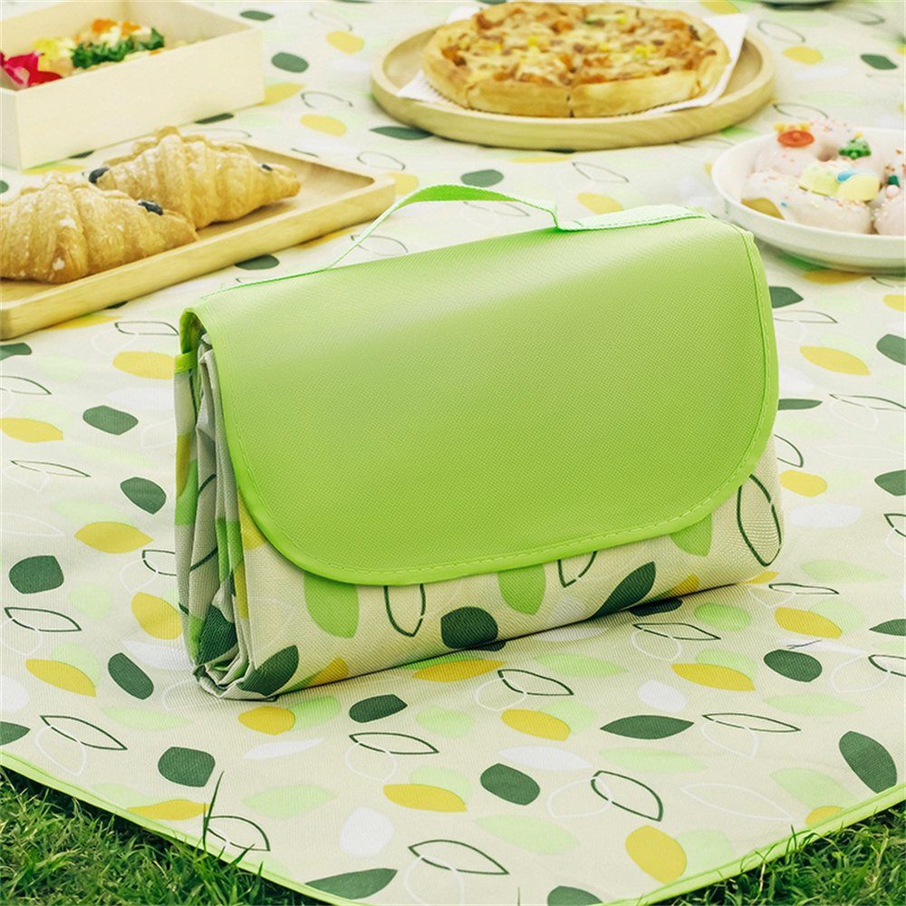 tragbare Picknickdecke Rouemi Picknickmatte Zeltbodenmatte, draußen 150×200cm, Grün wasserdichte