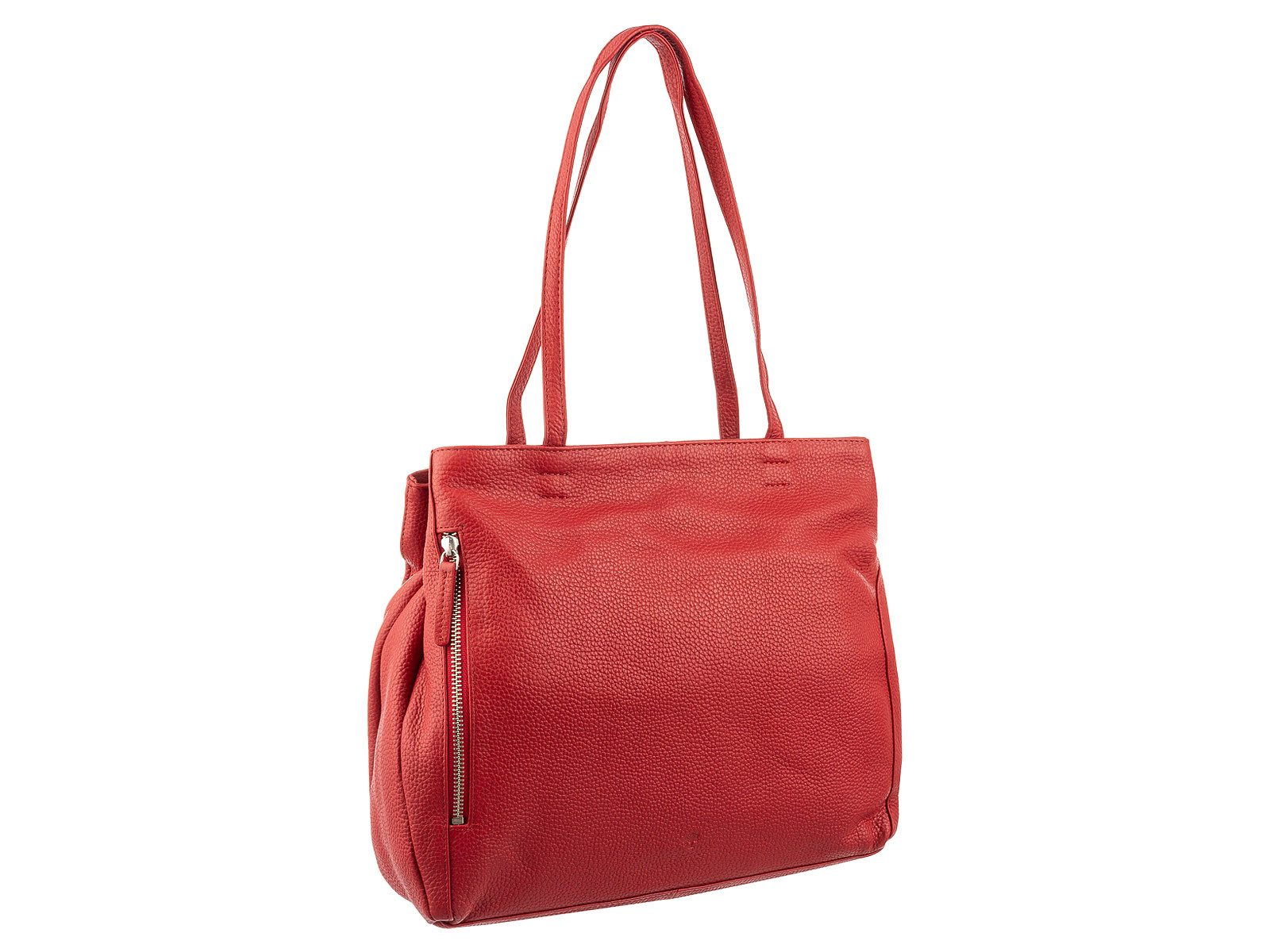 Prato Umhängetasche Damen LM Asif Tragetasche Handtasche geprägtes Rindleder 31 x 28 x 10 (ein Stück, 1-tlg., ca. B/H/T 31/28/10 cm), Innenfächer