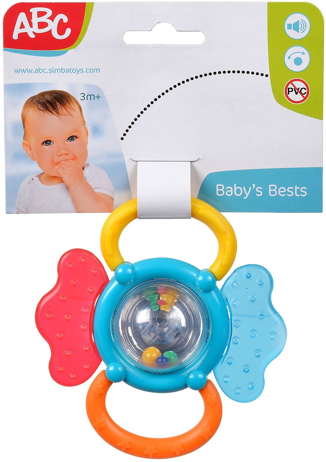 ABC-Dickie-Simba Greifspielzeug Baby Babywelt Activity Rassel und Zahnhilfe 104013558