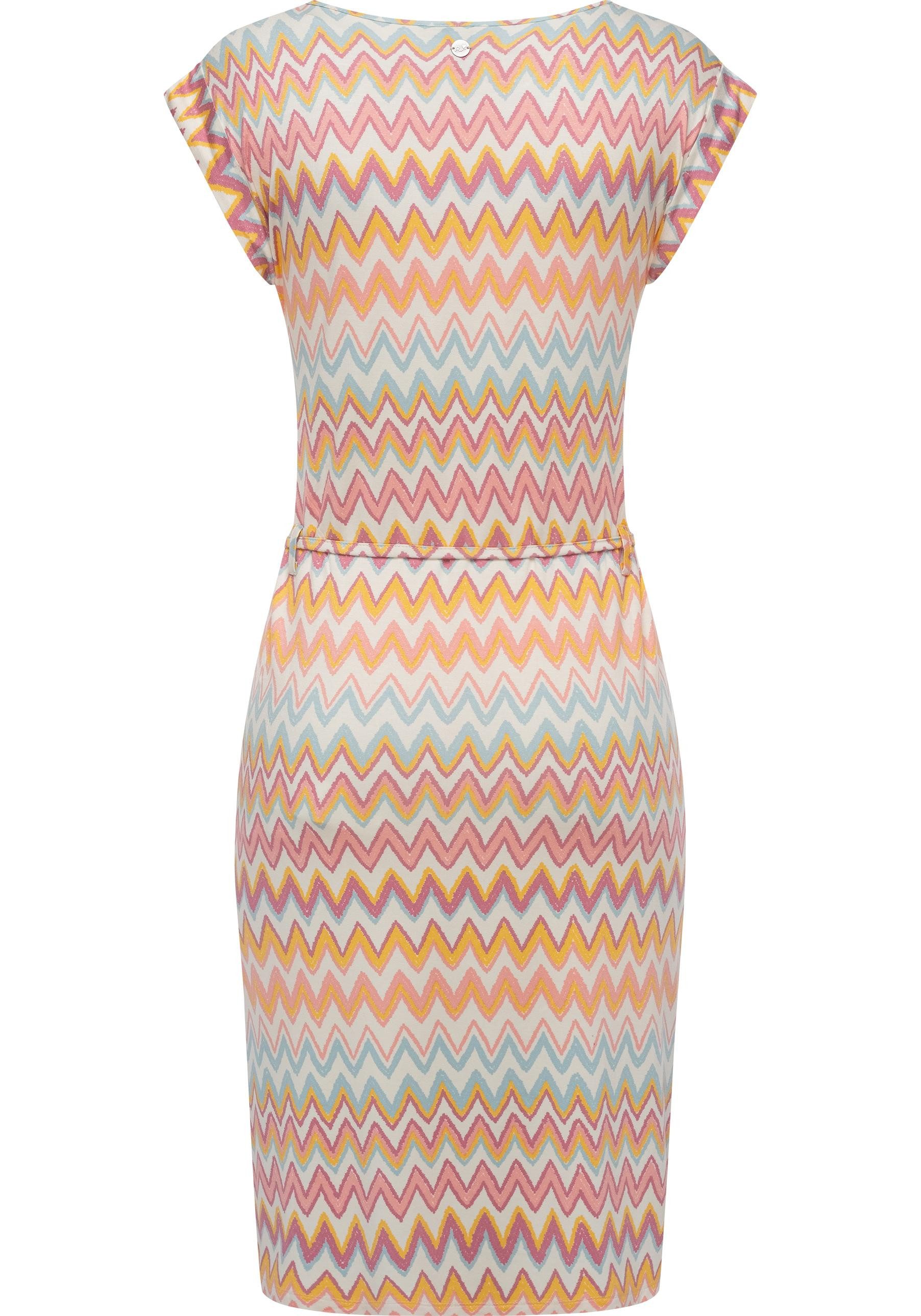 Ragwear Sommerkleid Taggien Print Leichtes, bequemes Midikleid mit Muster