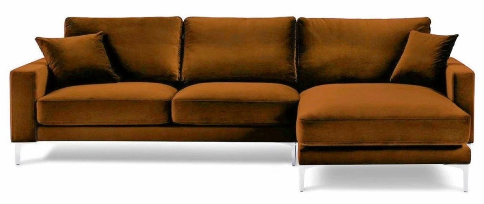 JVmoebel Ecksofa, Stoff Wohnzimmer Orange Polster Ecksofa Design Couchen Sofa