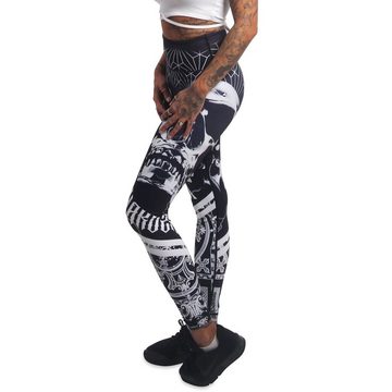 YAKUZA Leggings Galvanic mit mittelhohem Bund und integrierter Einschubtasche