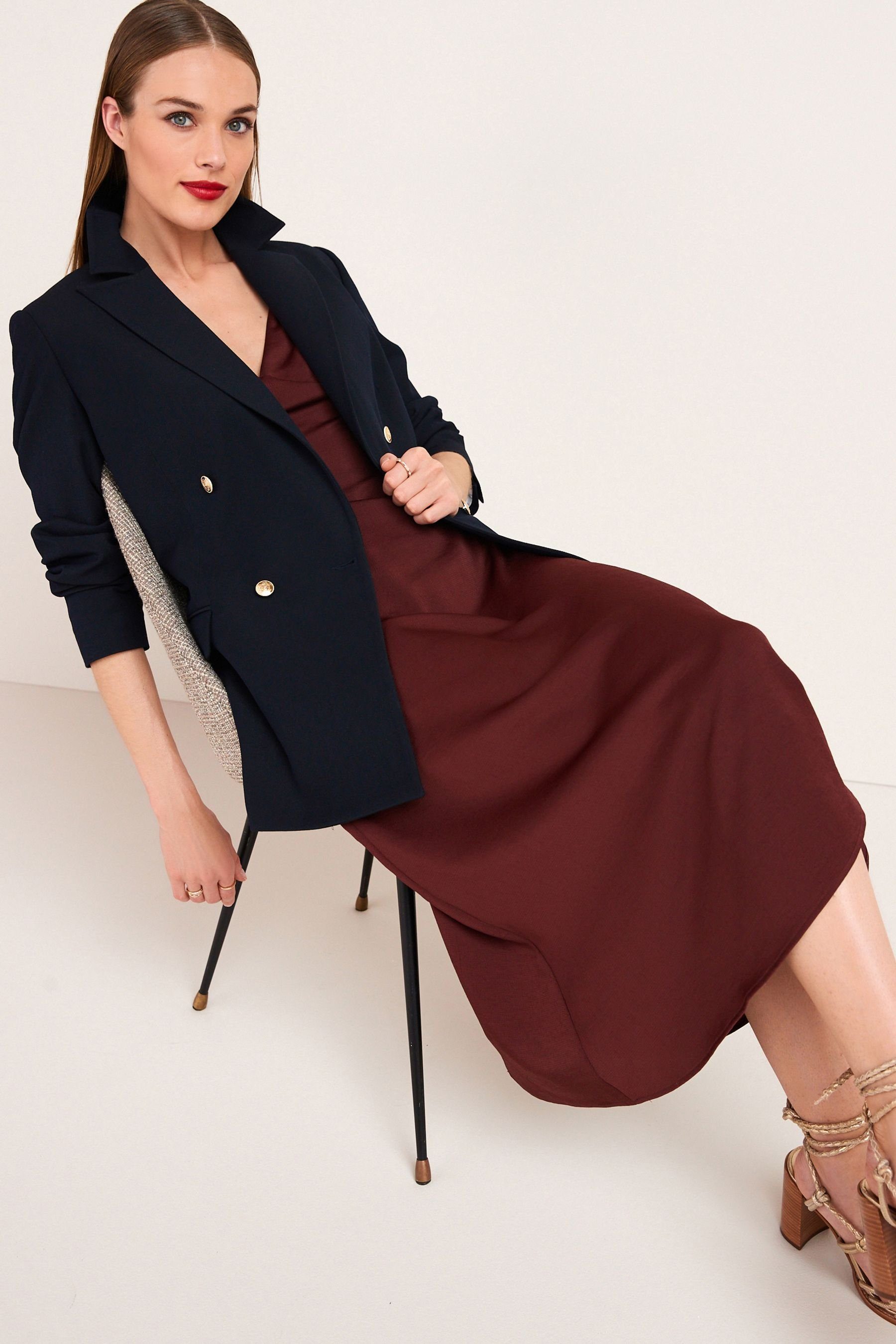 Damen Blazer Next Jackenblazer Premium-Jacke im Uniformstil
