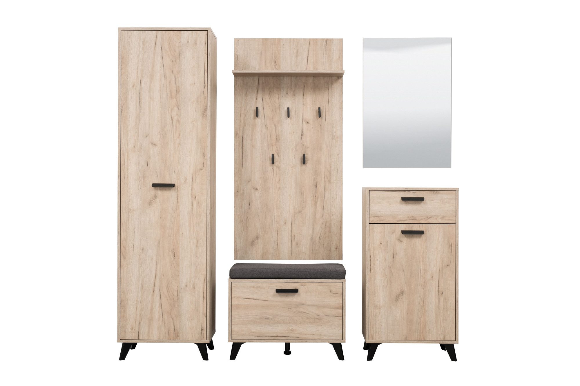 INOSIGN Garderoben-Set Umbria, Flurmöbel, Dielenmöbel, Breite 175 cm, in Gr günstig online kaufen