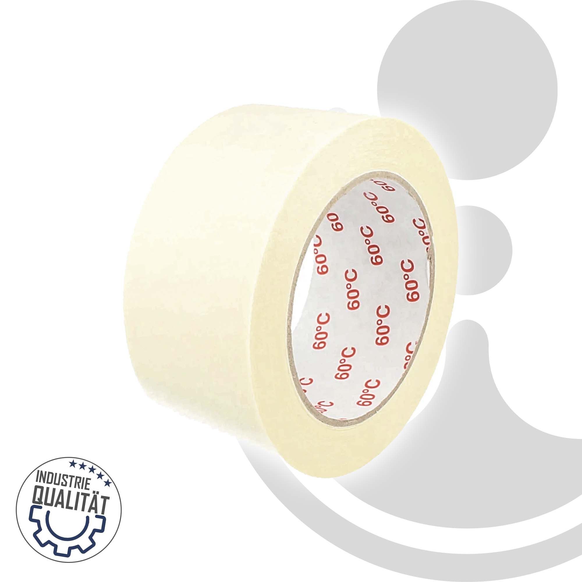 Ulith Klebeband Kreppband 225, flachgekrepptes Papierklebeband 50 mm x 50 m