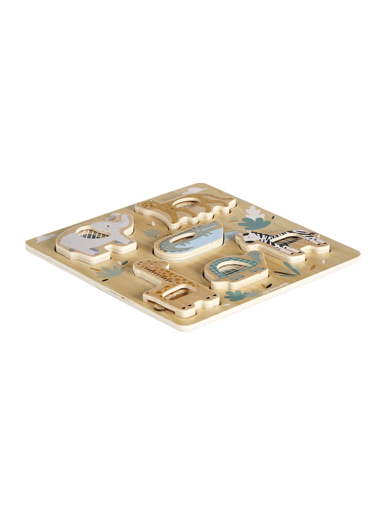 vertbaudet Puzzle Baby 2-in-1-Puzzle TANSANIA aus Holz FSC®, Puzzleteile, 1er-Pack