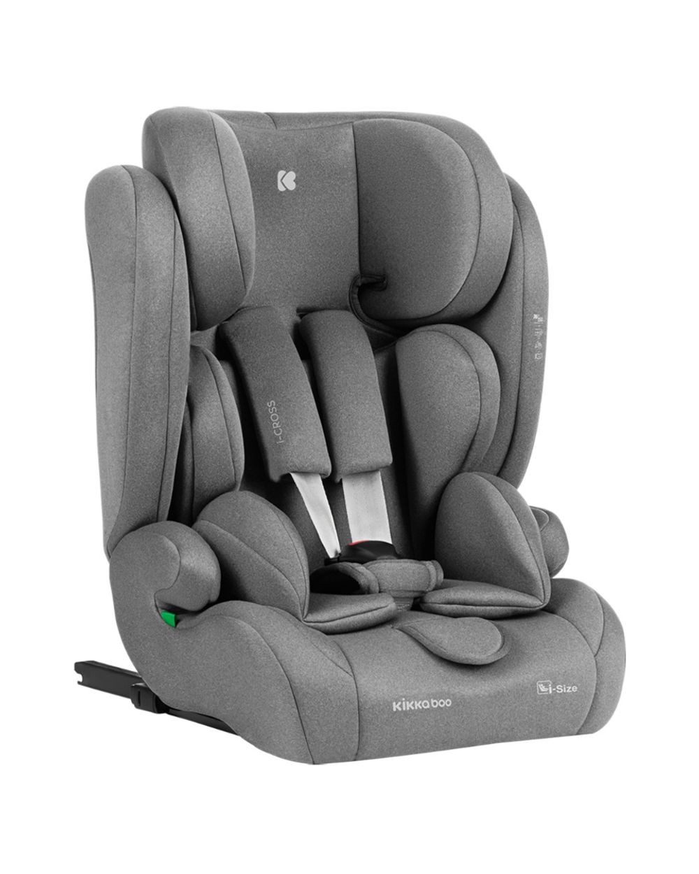 Kikkaboo Autokindersitz Kindersitz i-Cross i-Size, ab: 1.25, bis: 12, (76-150cm) Isofix Top Tether Kopfstütze Gurt