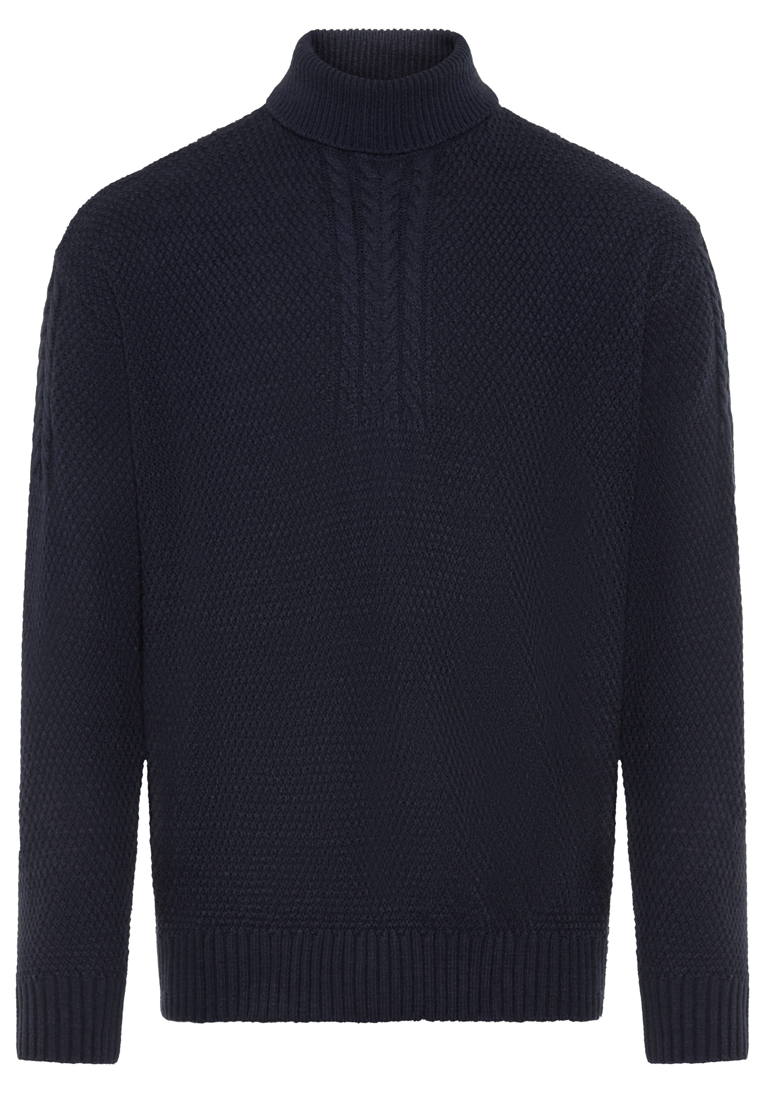 DELMAO Rollkragenpullover Neue Kollektion! Highlight Zopfmuster aus Strickmaterial, mit Rollkragen, Regular Fit, mit Langarm