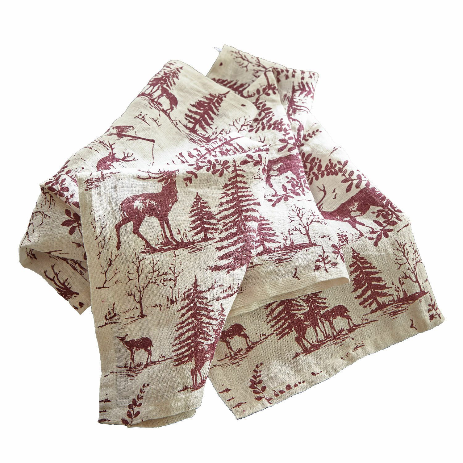 Mirabeau Stoffserviette Serviette 4er Set Sundraen rot/weiß