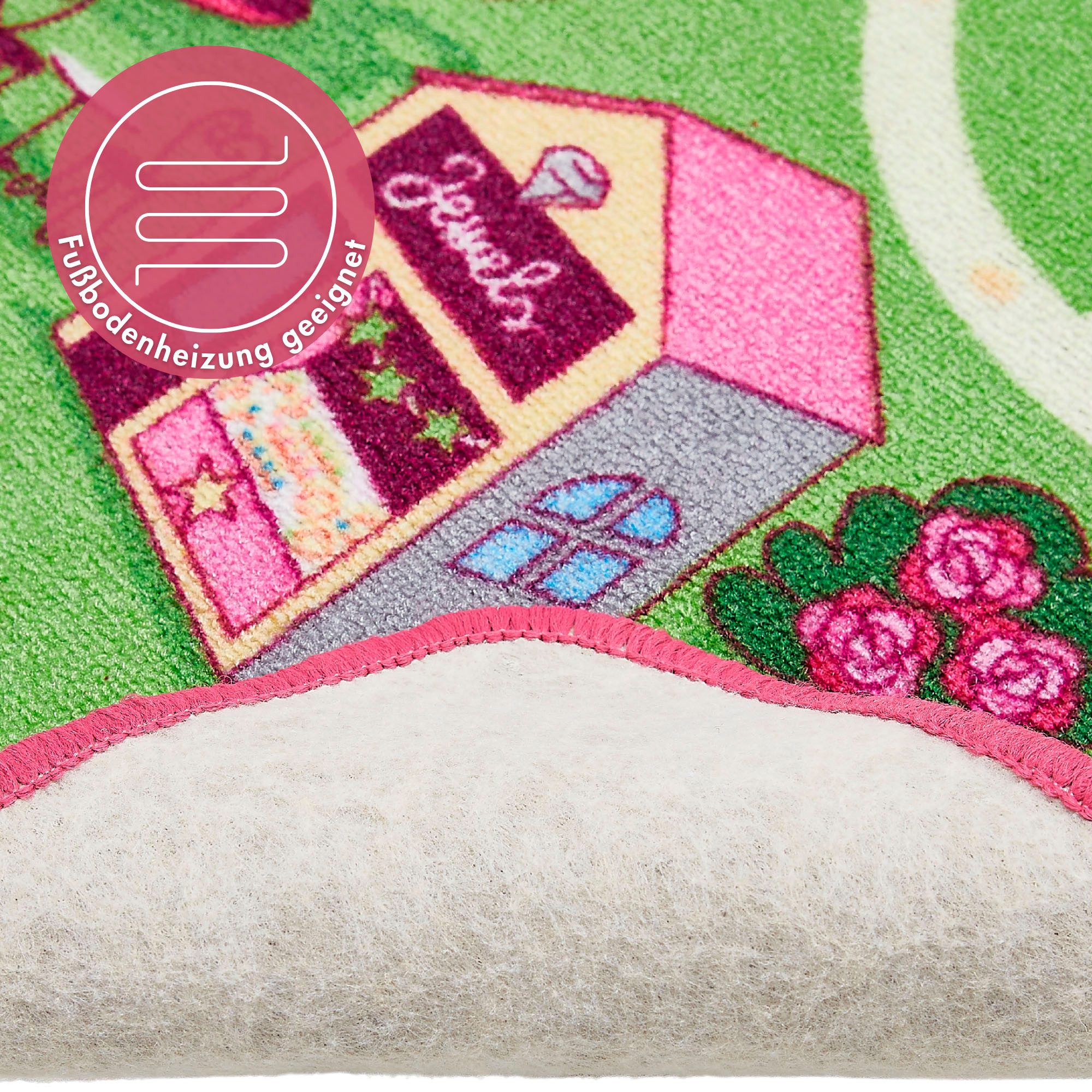 Andiamo Kinderteppich Straße, LAGERRÄUMUNG!, rechteckig, Höhe: 5 mm, Straßen-Spiel-Teppich, Sonderposten, für Mädchen & Jungen