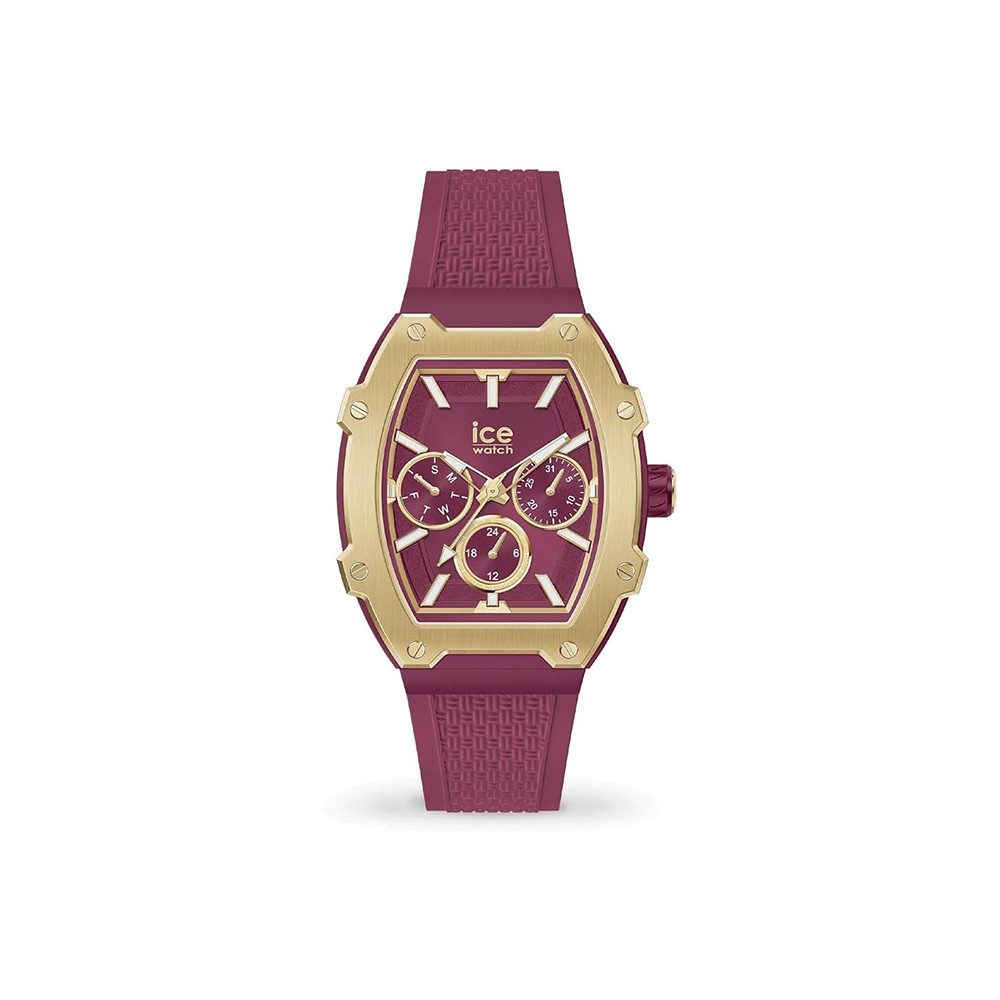 Quarzuhr Ice-Watch Ice Boliday Gold Burgundy 022868