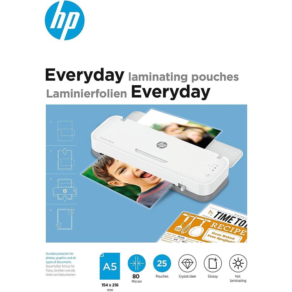 Go Europe Prospekthülle 9155 HP Laminierfolien Everyday A5 80 Micron, glänzend, transparent, Heißlaminieren, 25 Stück