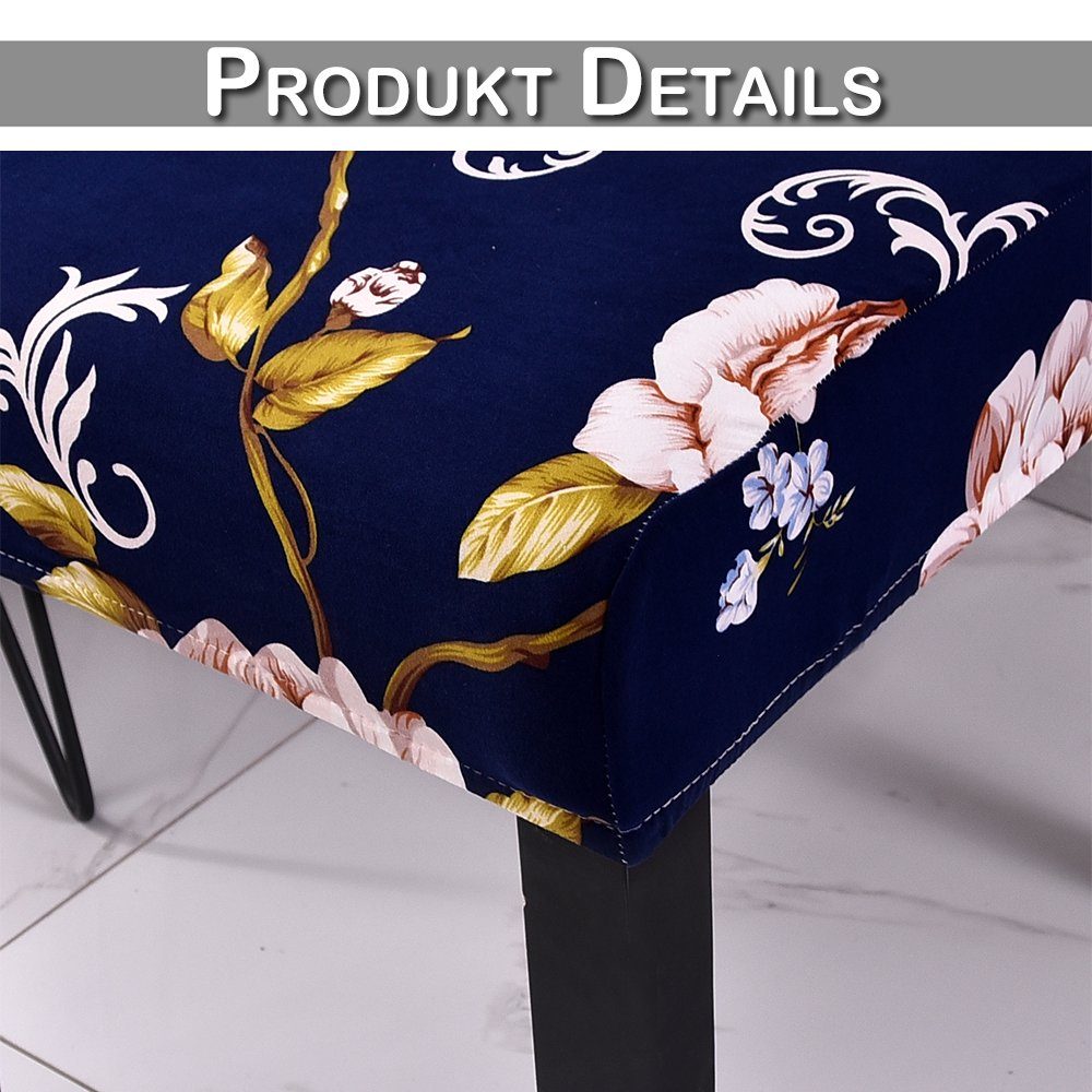 BTTO, Farbe#12 Blumenmuster Esszimmer für Erhältlich in Party 17Farben, verfügbar in mit langlebig Geometrische Sitzflächenhusse Stuhlhusse Dekor Set Stuhlhusse