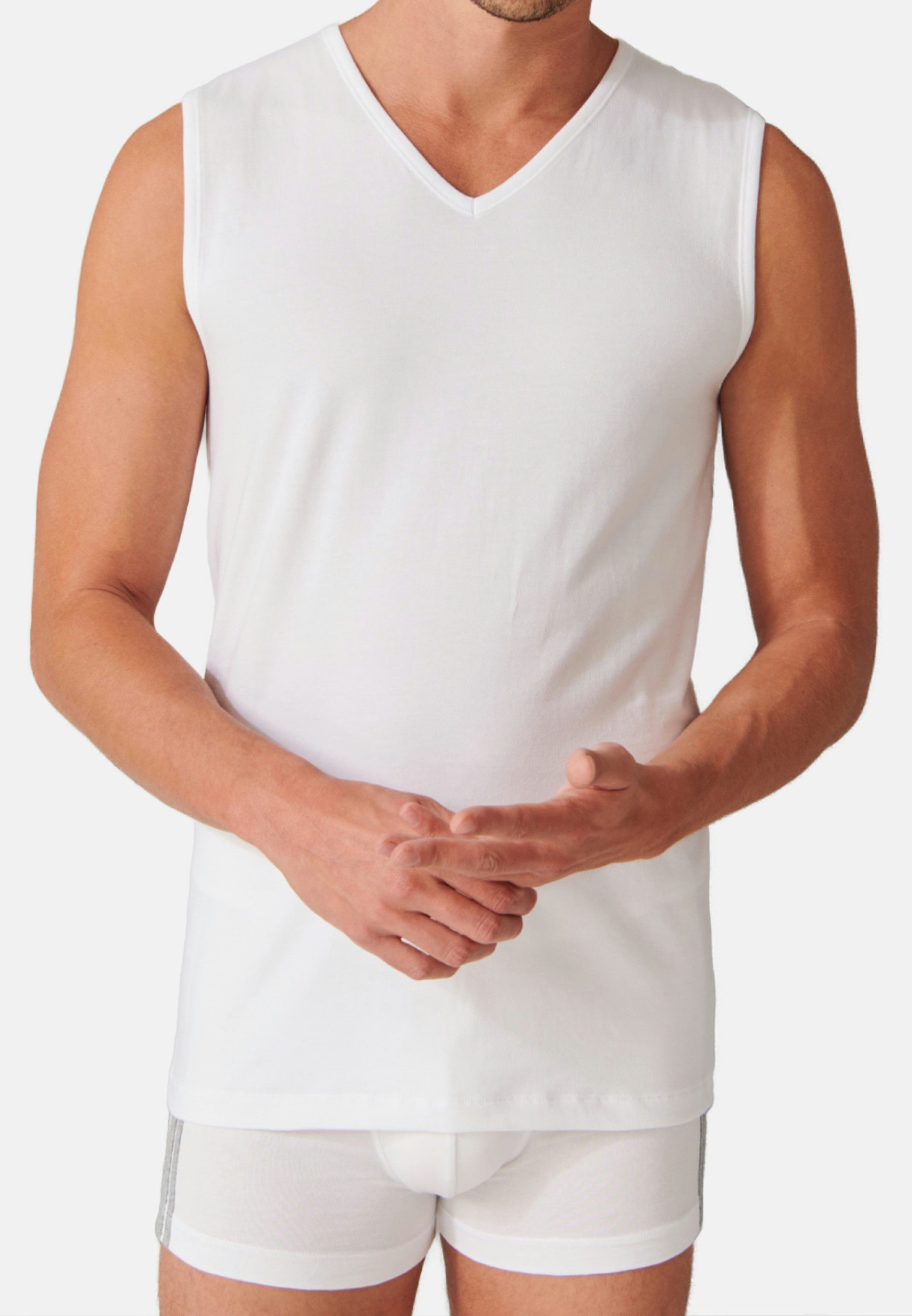 Schiesser Unterhemd 4er-Pack - 95/5 - Cotton (Spar-Set) Unterhemd / Tanktop - Baumwolle – Bild 4 von 4