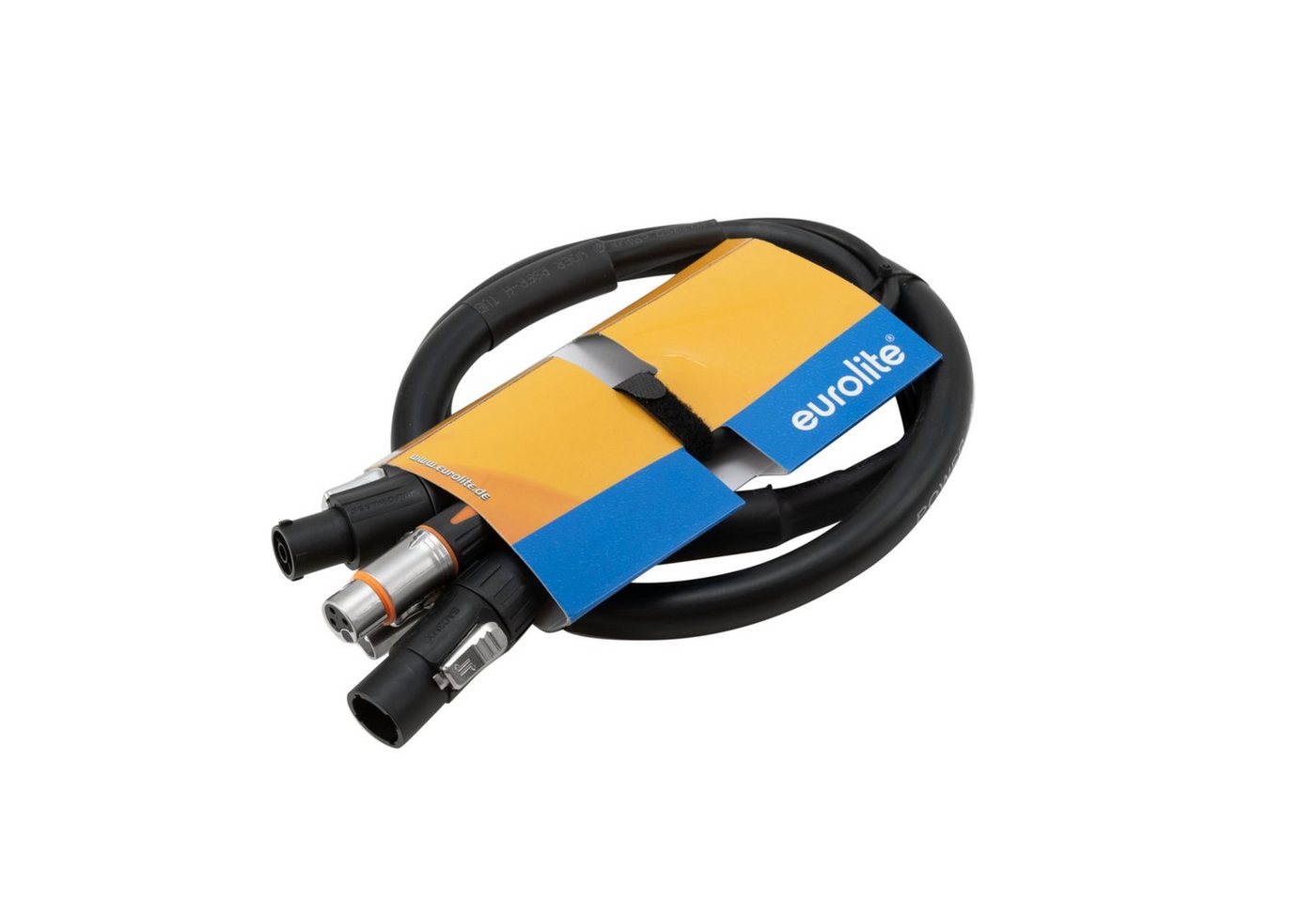 Thumbnail - EUROLITE Lampen-Verbindungskabel, Kombikabel DT-2 DMX IP T-Con/3 Pin XLR 5m - DMX Kabel