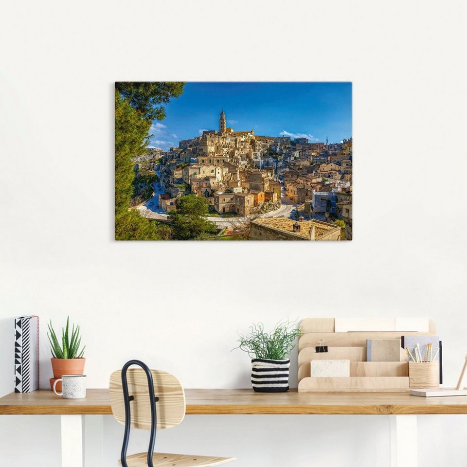 Artland Wandbild Historische Altstadt von Matera Italien, Italien (1 St),  als Alubild, Leinwandbild, Wandaufkleber oder Poster in versch. Größen | Poster