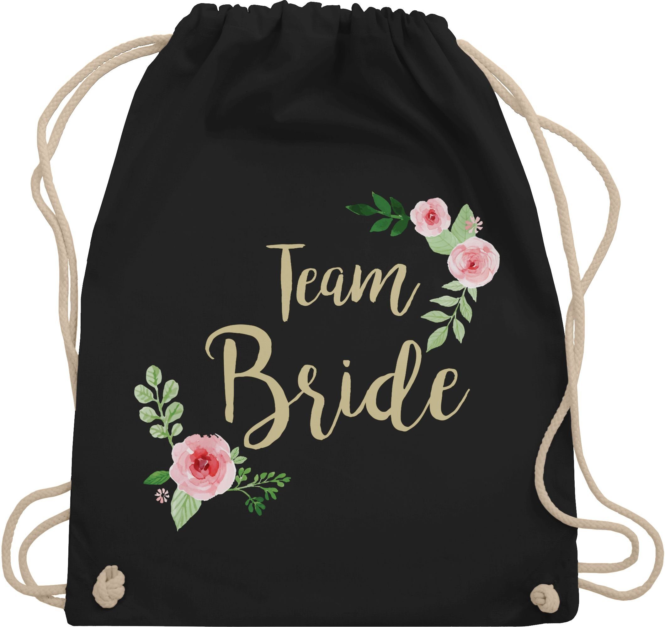 Shirtracer Team Junggesellenabschied Schwarz Turnbeutel Bride I Crew Frauen JGA 01 Bride Tribe,