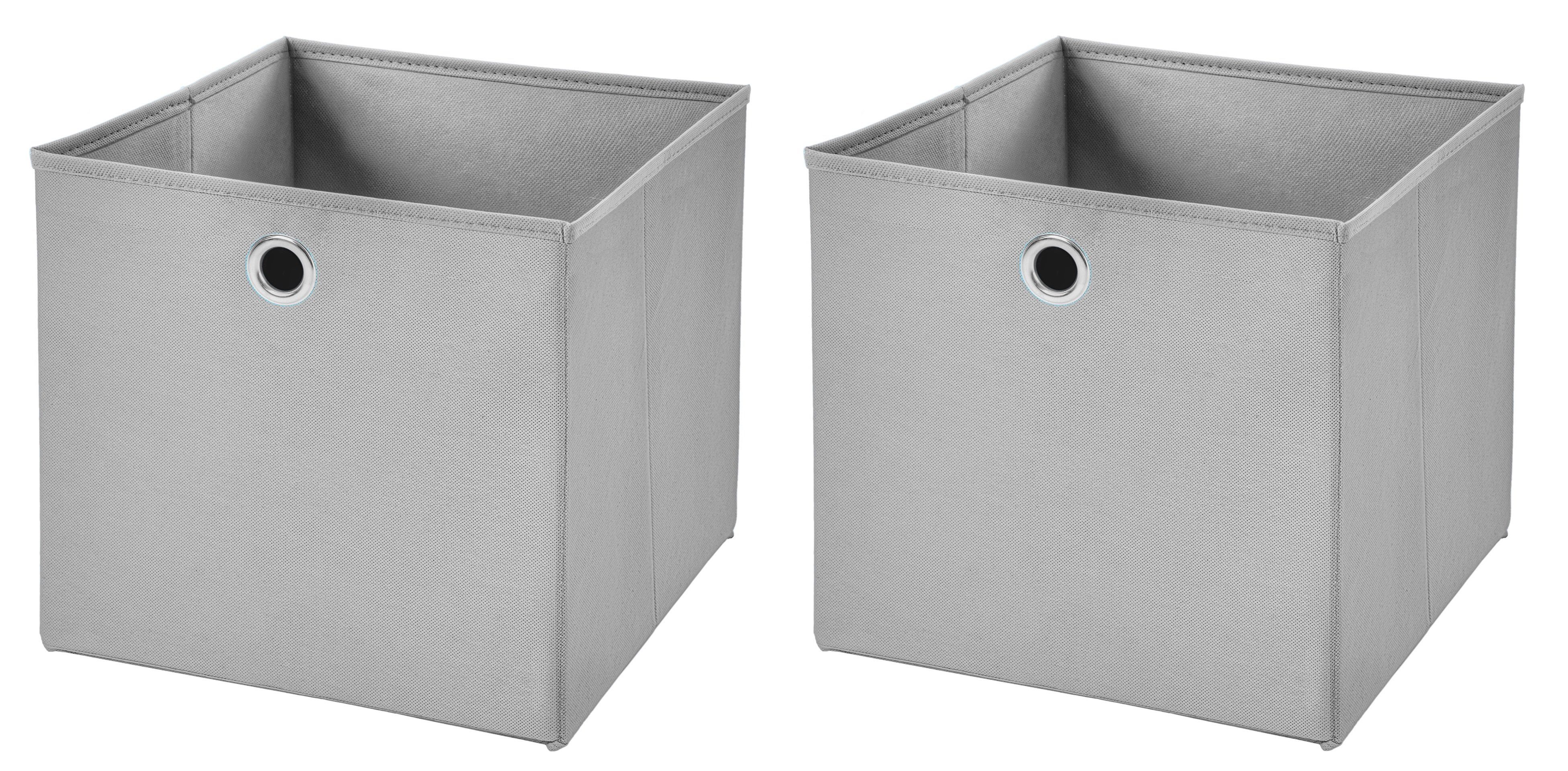 StickandShine Faltbox 2 Stück 33 x 33 x 33 cm Faltbox ohne Deckel Stoffbox  Aufbewahrungsbox (2er SET 33x33x33) in verschiedenen Farben 33cm