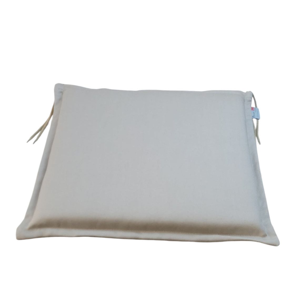 Rübeling Sitzkissen 48cm x 48cm, Sunbrella Natté Heather Chalk, hochwertiger Outdoorstoff