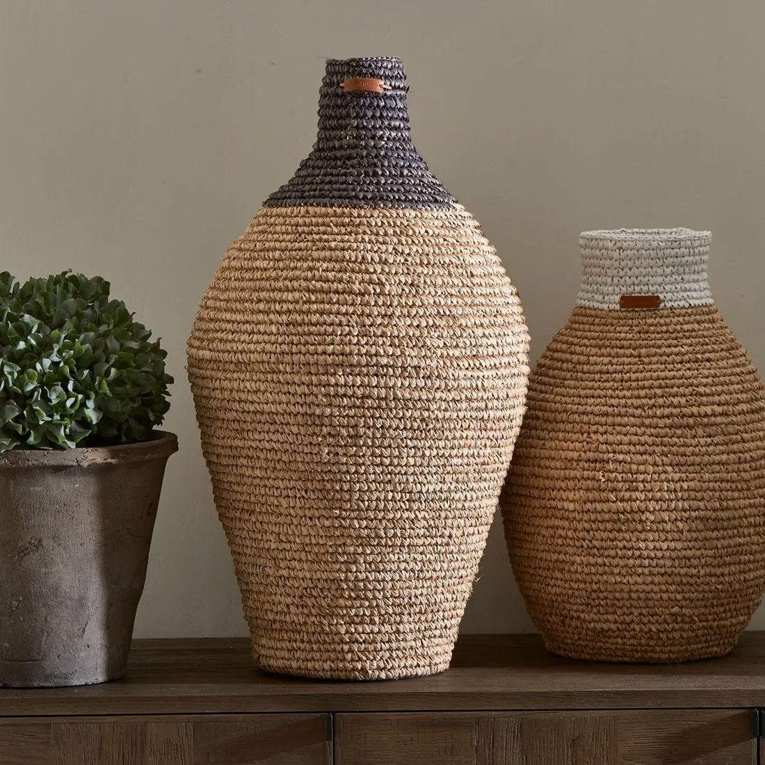 Vase Rivièra Maison Sisal Black (72cm) Dekovase