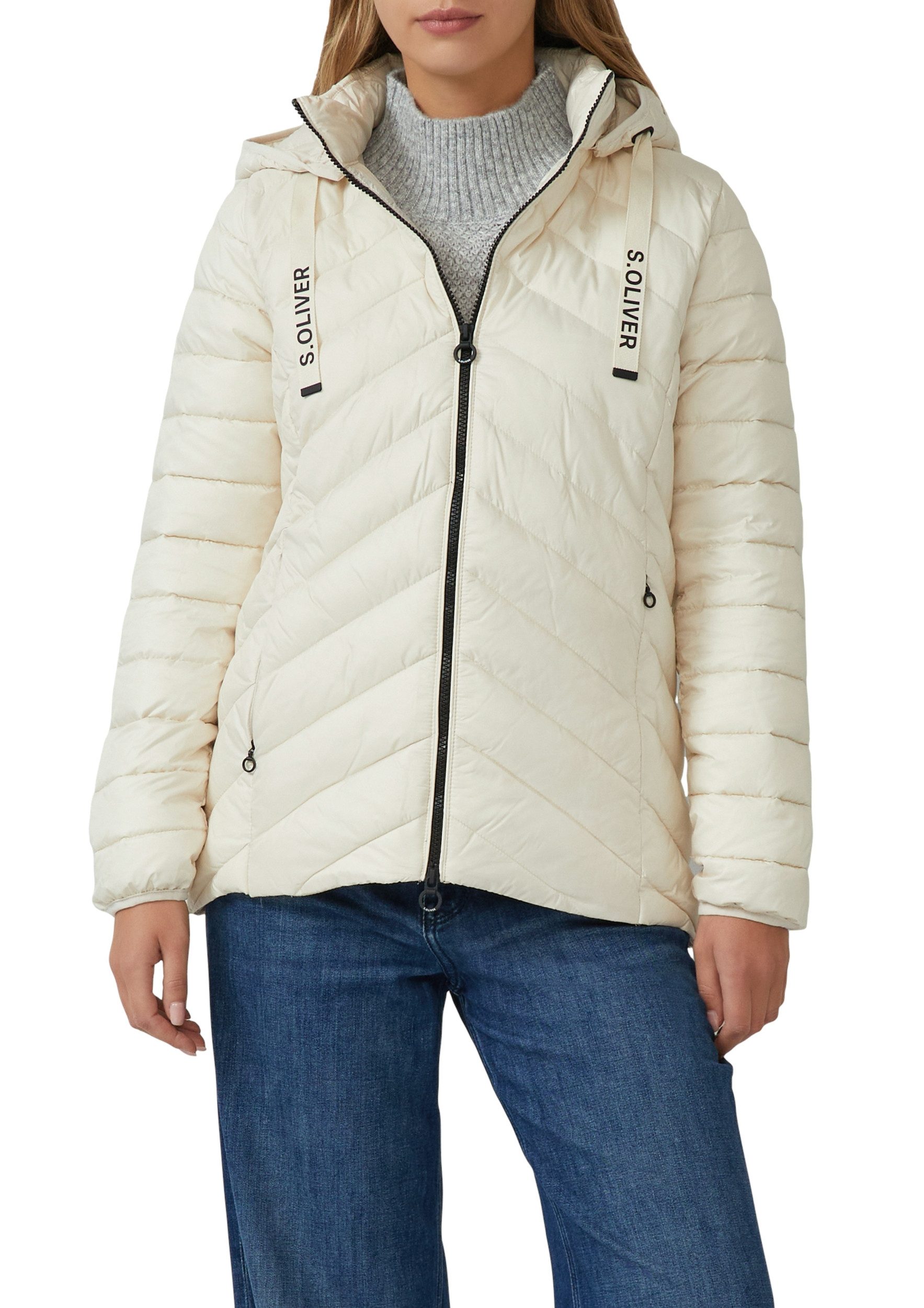 s.Oliver Steppjacke - leichte Jacke mit abnehmbarer Kapuze - Outdoor-Jacke günstig online kaufen
