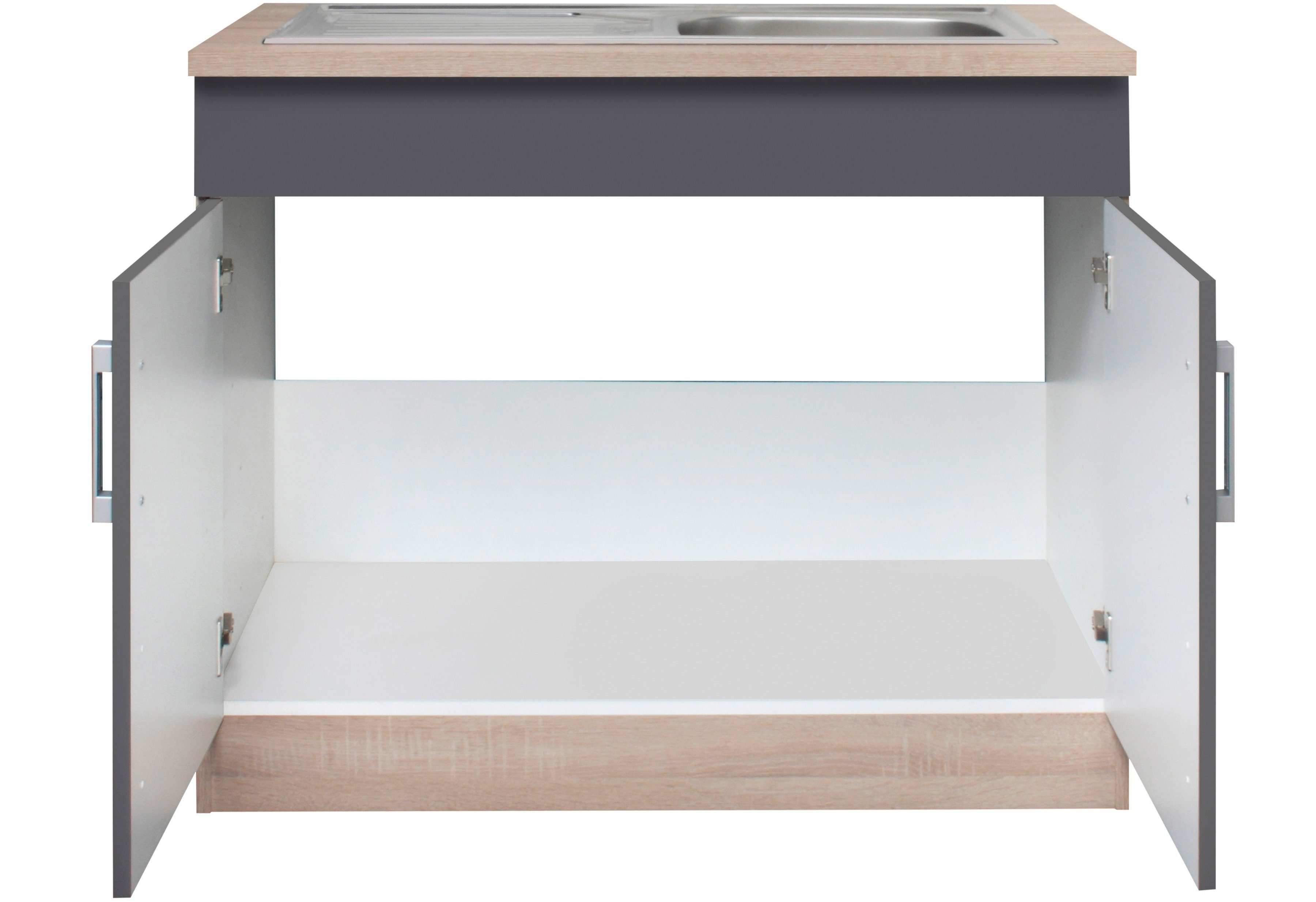 KOCHSTATION Spülenschrank KS-Toronto, Breite 100 cm – Bild 2 von 5