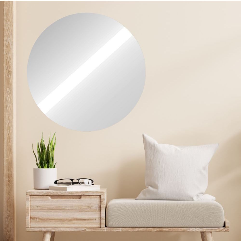 LebensWohnArt Wandspiegel Puristischer Spiegel ENJA 40cm rahmenlos 4mm ESG- günstig online kaufen