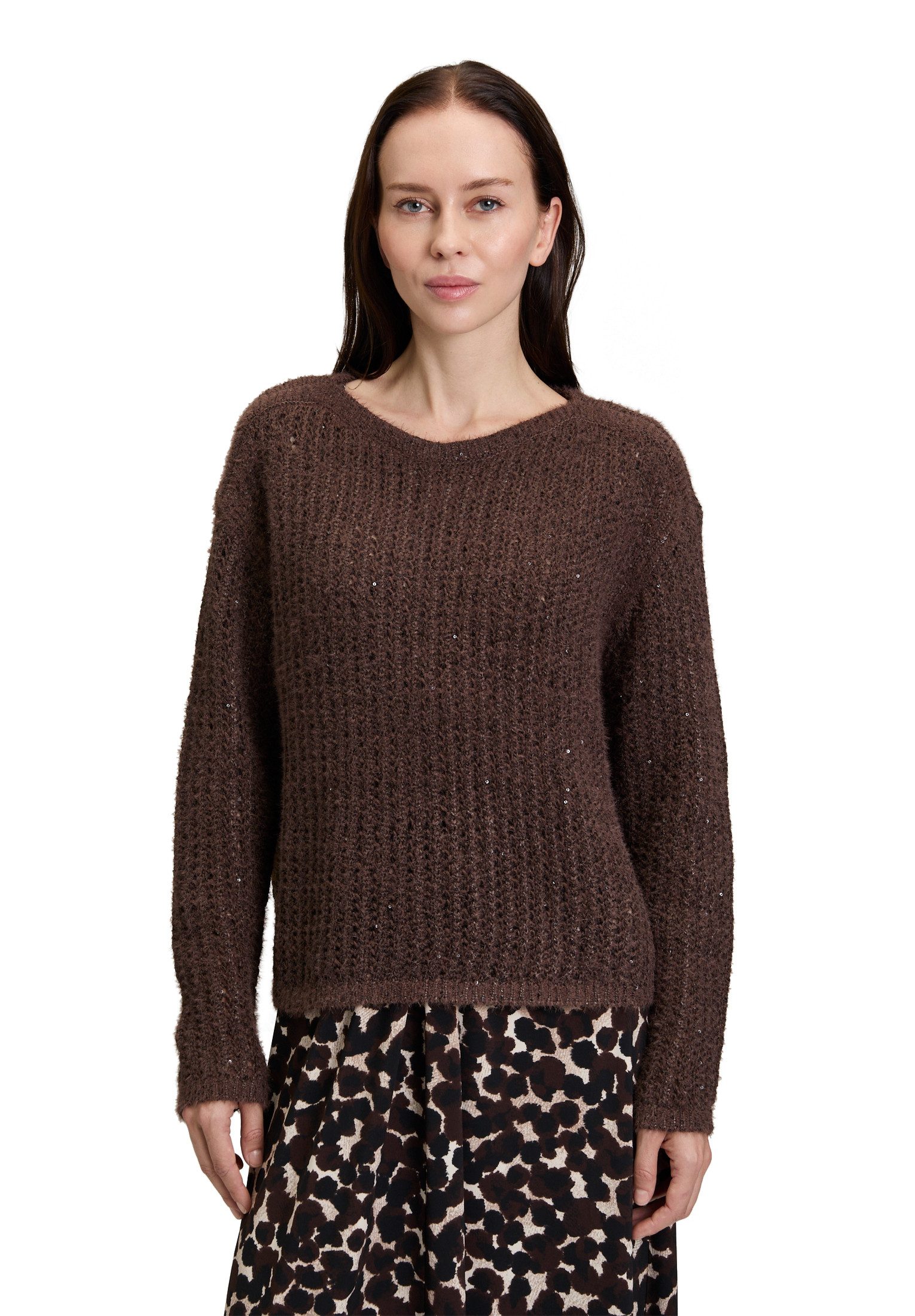 Betty Barclay Strickpullover Damen Grobstrick-Pullover mit Pailletten (1-tl günstig online kaufen