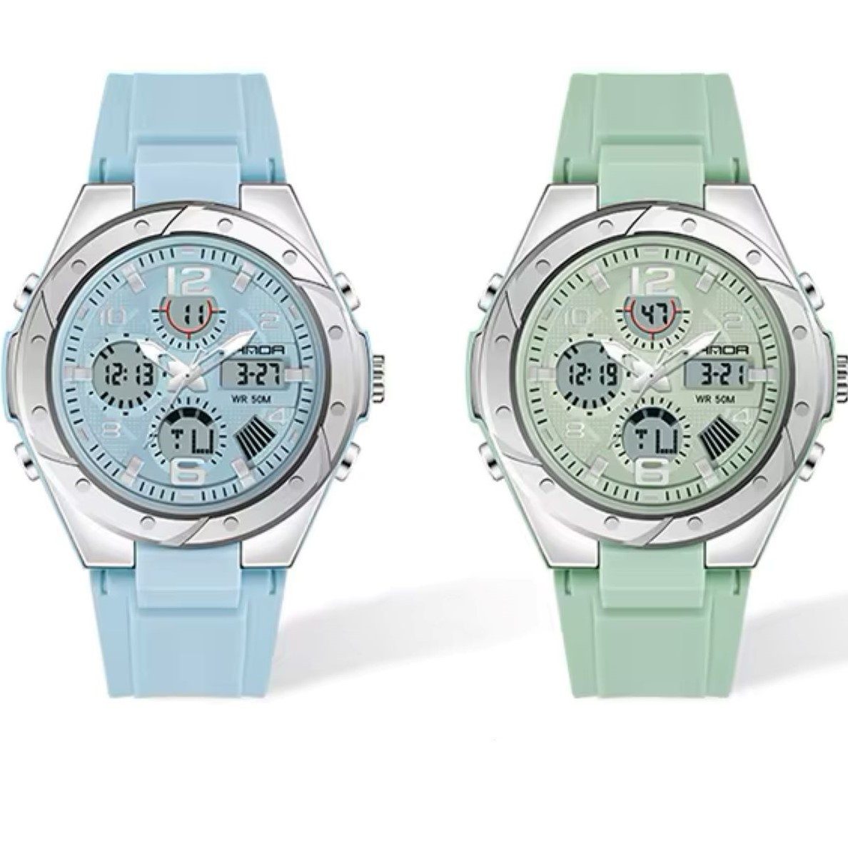 TIDY Quarzuhr MODISCHE SAMDA Damenuhr in 2 trendige Farben Chrono Look mehr