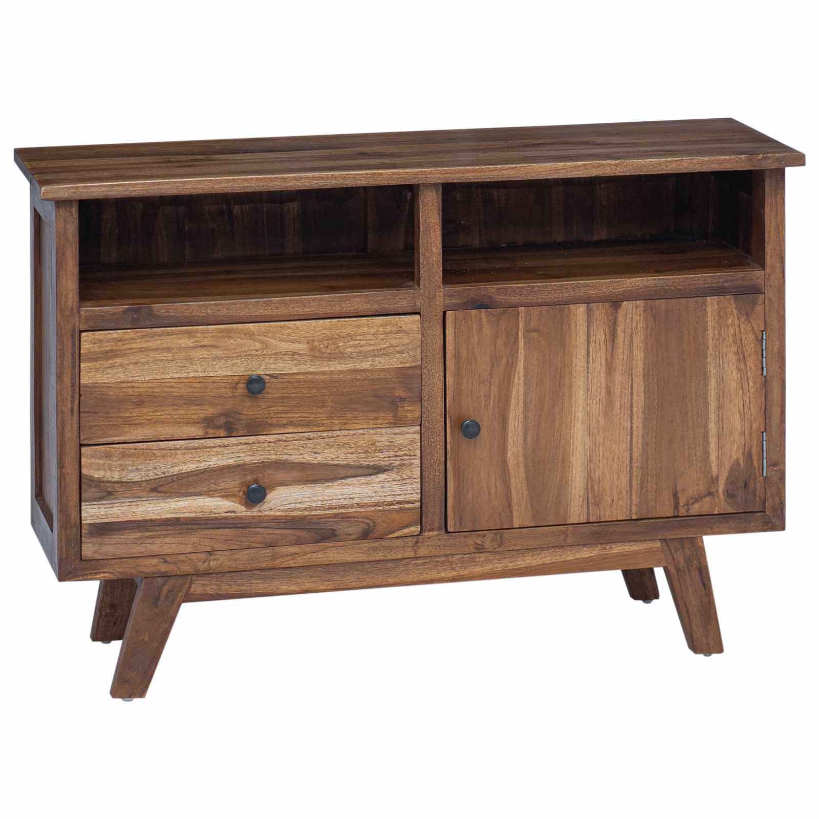 vidaXL Sideboard Sideboard mit Schubladen Natur 100 x 30 x 68 cm Massivholz (1 St)