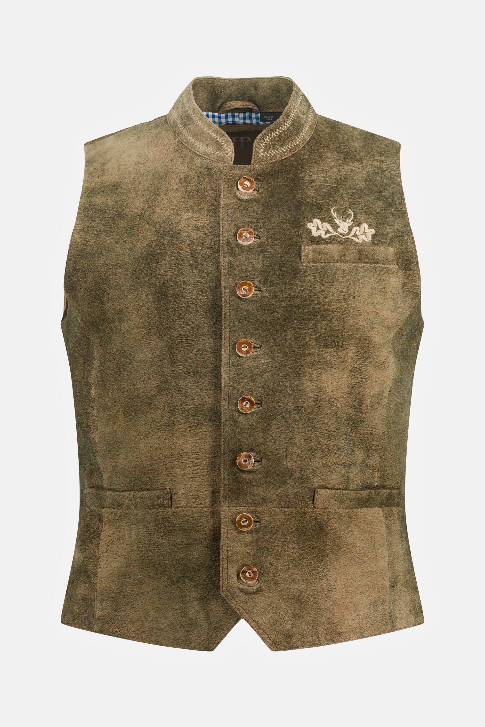 JP1880 Steppweste Weste Ziegen Veloursleder Tracht Stehkragen – Bild 4 von 5