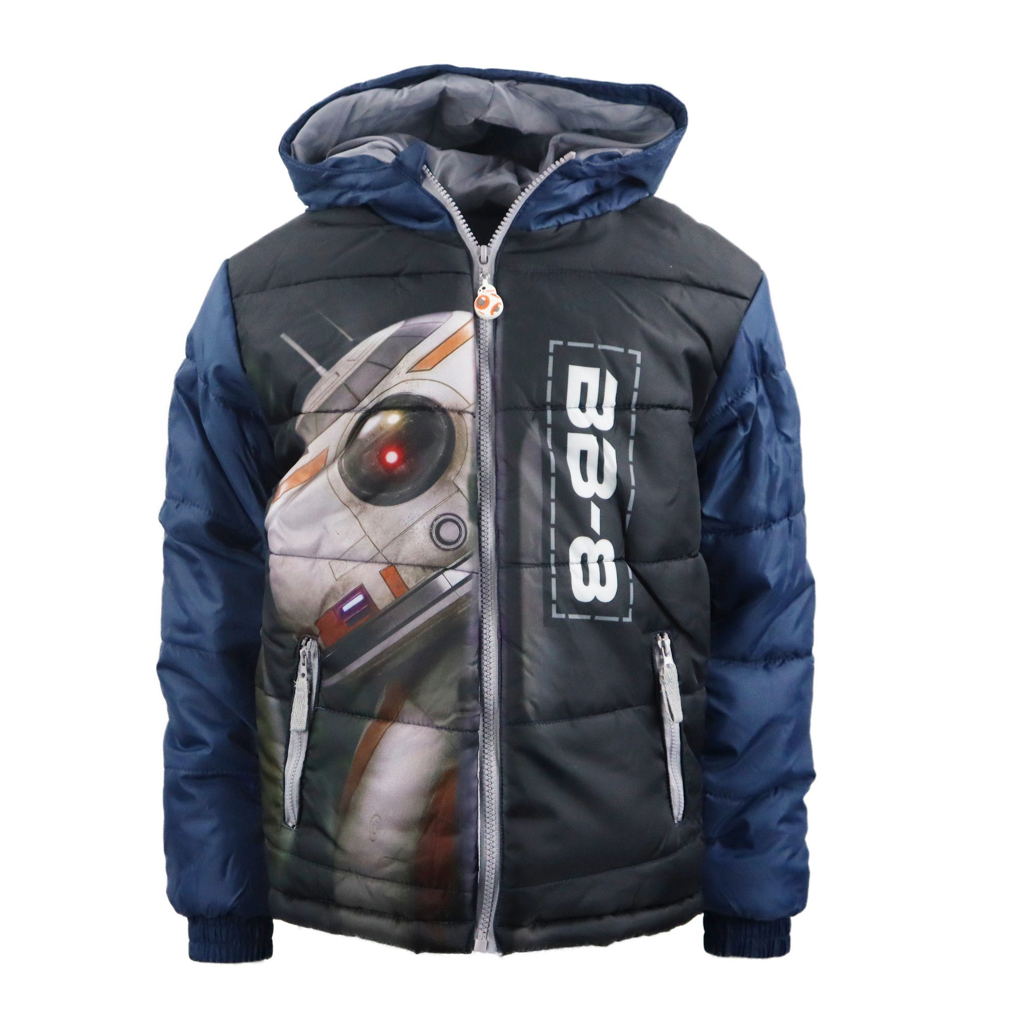 Star Wars Winterjacke Star Wars BB-8 Herbst Winterjacke für Kinder Gr. 104 bis 134 Blau