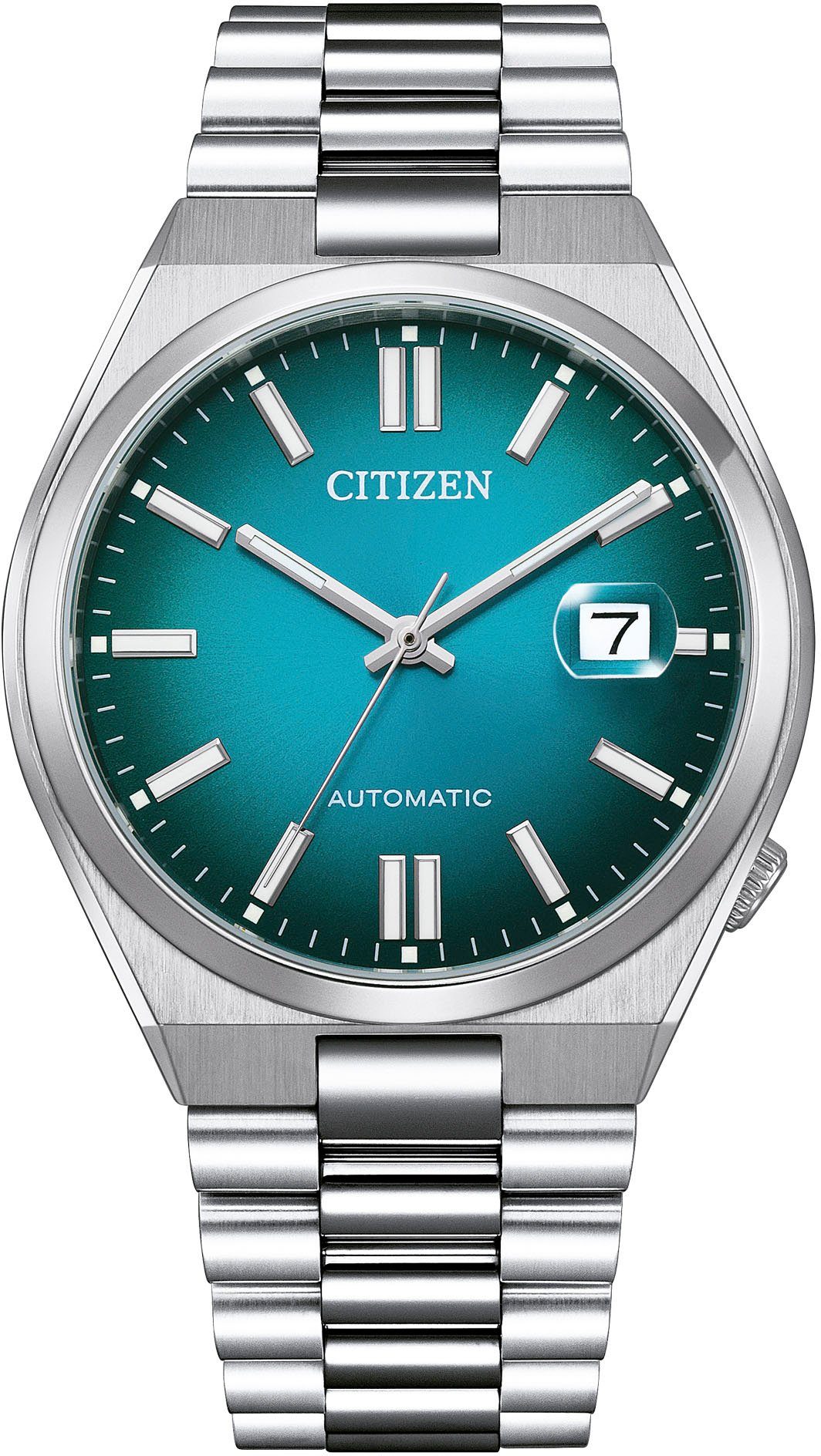 Citizen Automatikuhr TSUYOSA 60 H NJ0151-88X, Armbanduhr, Damenuhr, Herrenuhr, Edelstahlarmband, Saphirglas, Datum