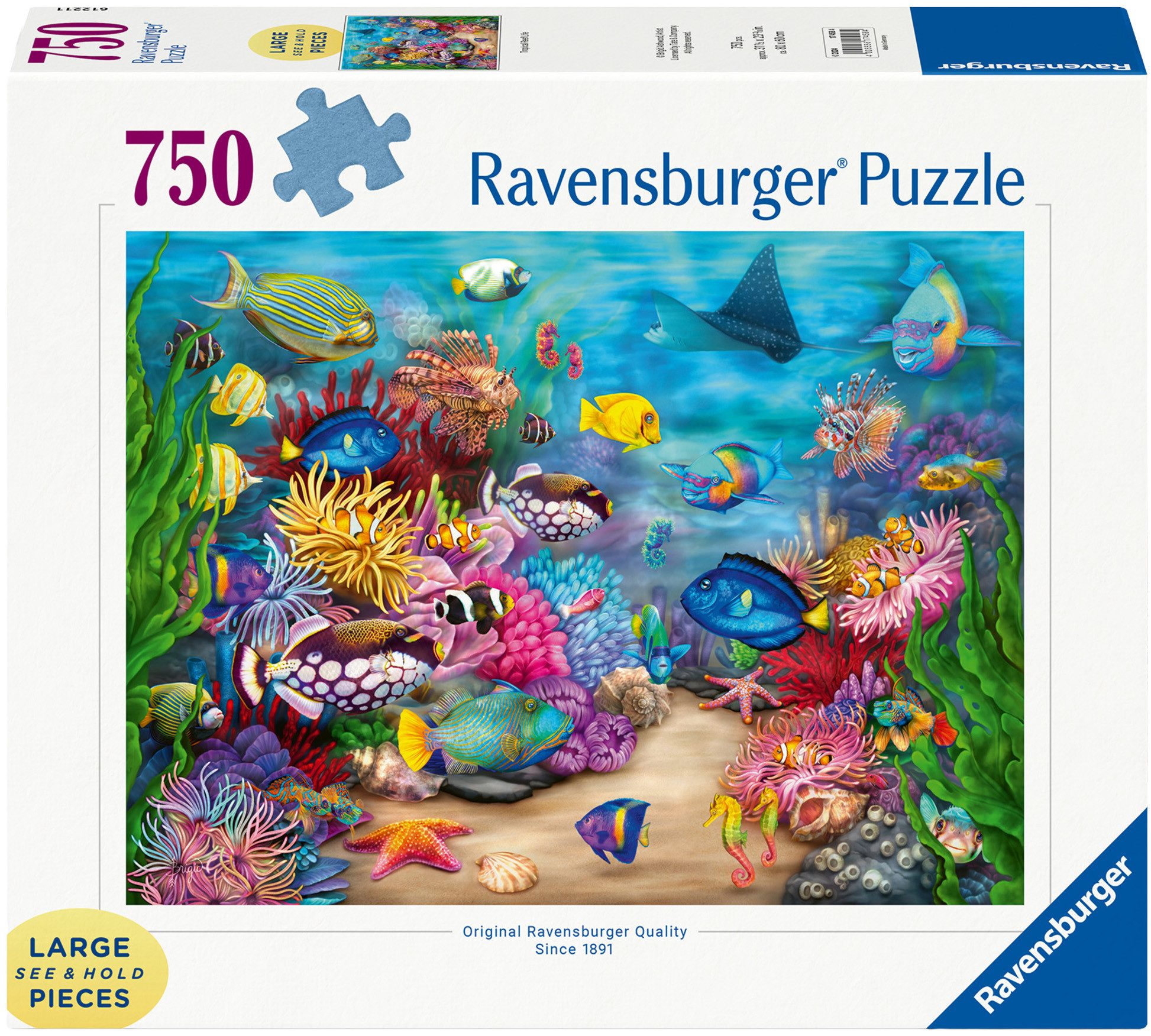Ravensburger Puzzle Tropisches Riffleben, 750 Puzzleteile, Made in Germany