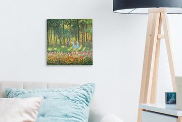 OneMillionCanvasses® Leinwandbild Die Familie des Künstlers im Garten - Claude Monet, (1 St), Leinwand Bilder für Wohnzimmer Schlafzimmer