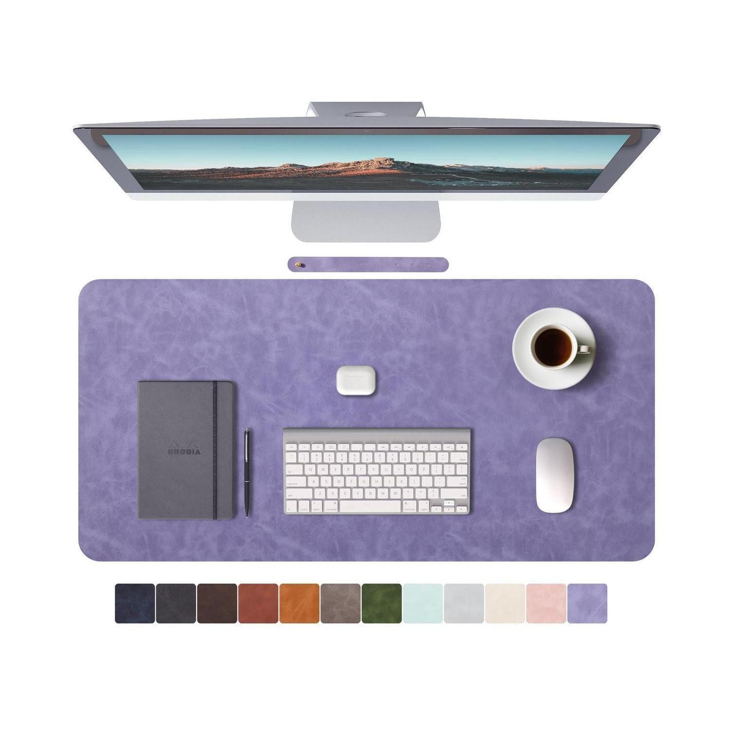 LuxusKollektion Schreibtischunterlage Schreibtischunterlage XL Mauspad Purple 90x43cm in Lederoptik