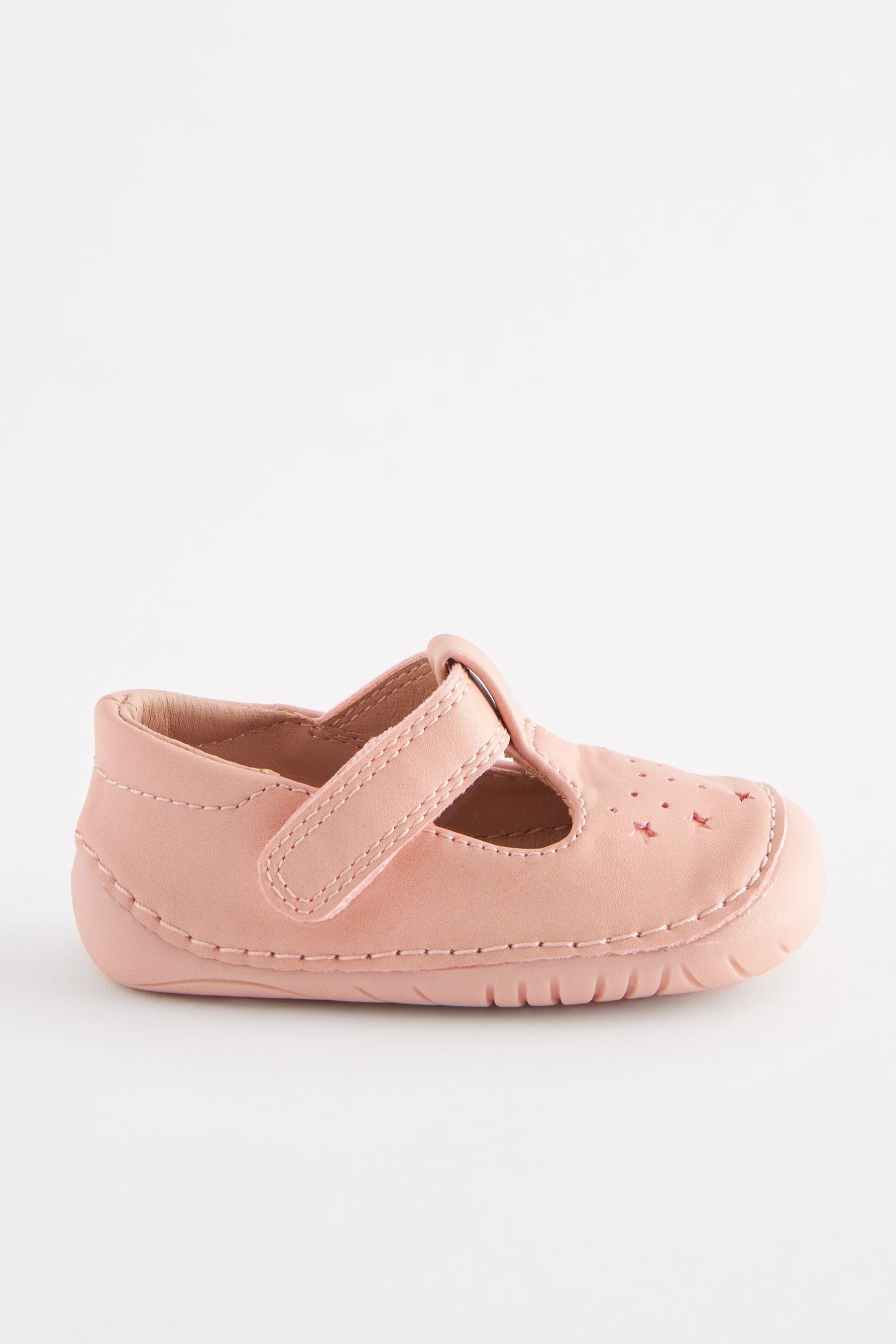 Next Crawler-Schuhe mit T-Steg, weite Passform Krabbelschuh (1-tlg) Pink | Krabbelschuhe