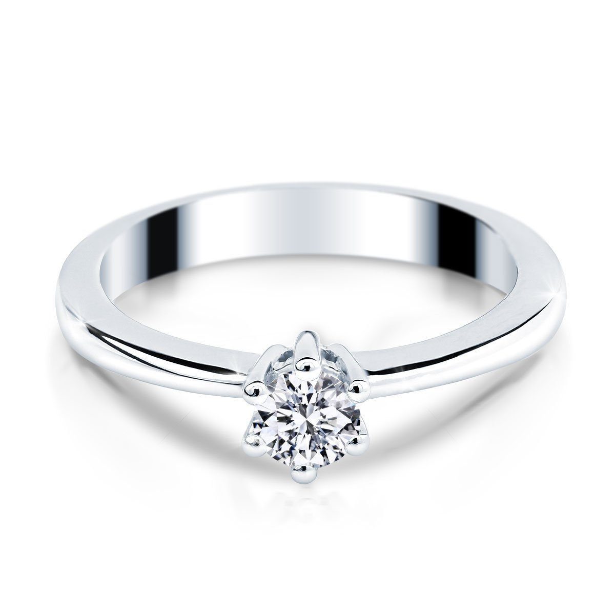 Adam & Eve Verlobungsring Brillantring 585/- Gold, Weißgold, Rotgold 0,10 c günstig online kaufen