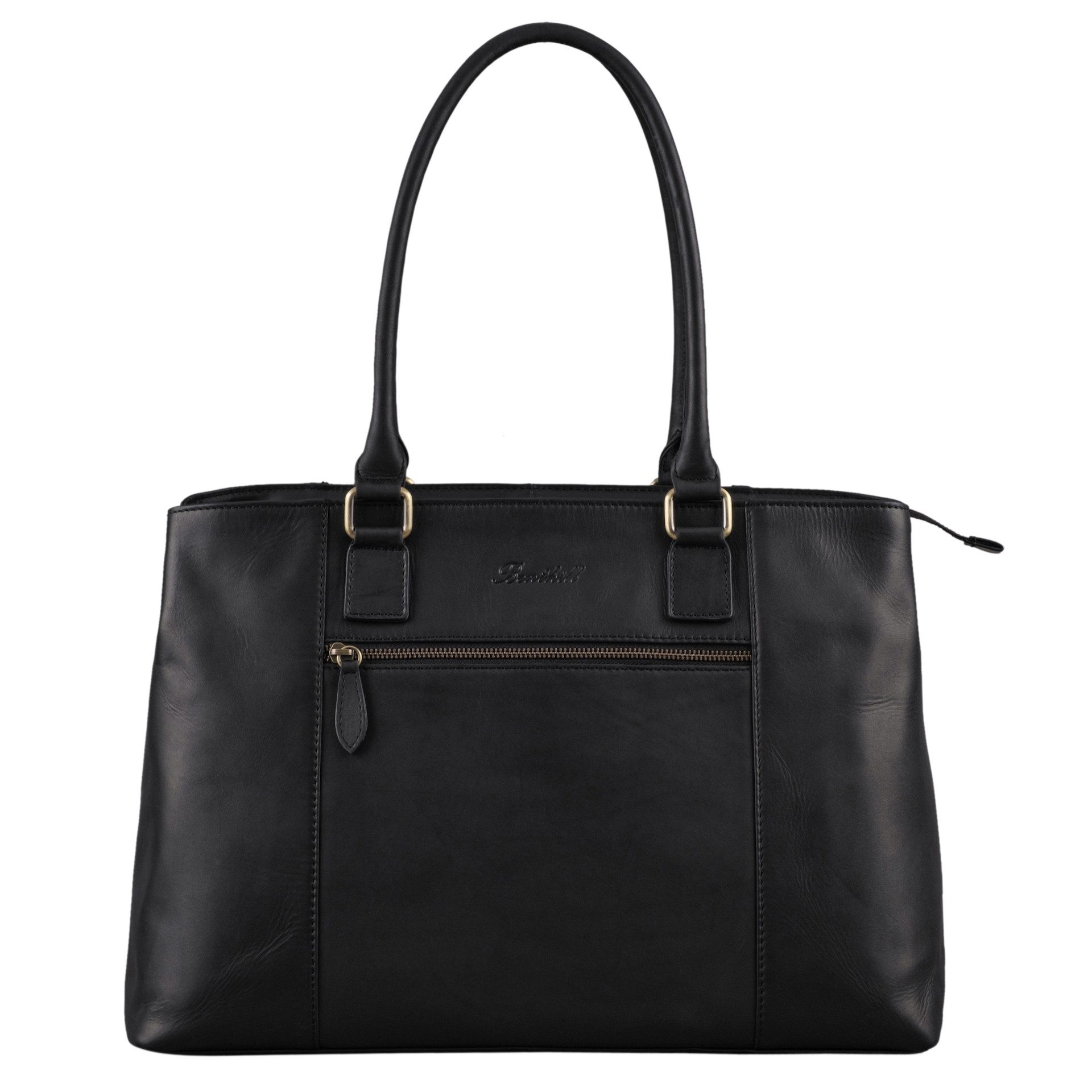 Benthill Henkeltasche Damen Echt Leder Tasche Große Handtasche vielen Fächern Schultertasche, Reißverschlussfach