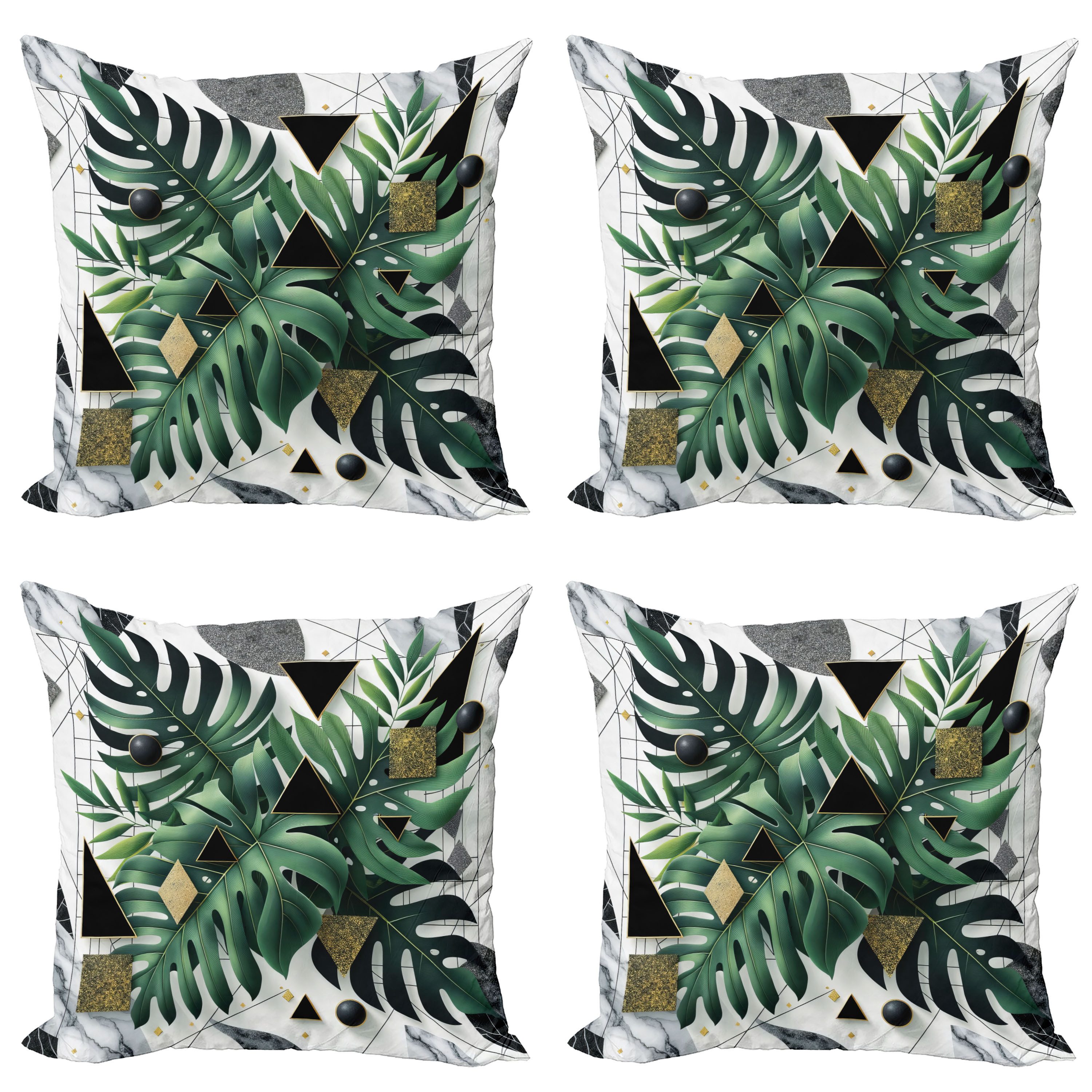 Abakuhaus Подушкиbezüge Modern Accent Doppelseitiger Digitaldruck, (4 Stück), Monstera Boho Abstrakte Natur Kunst