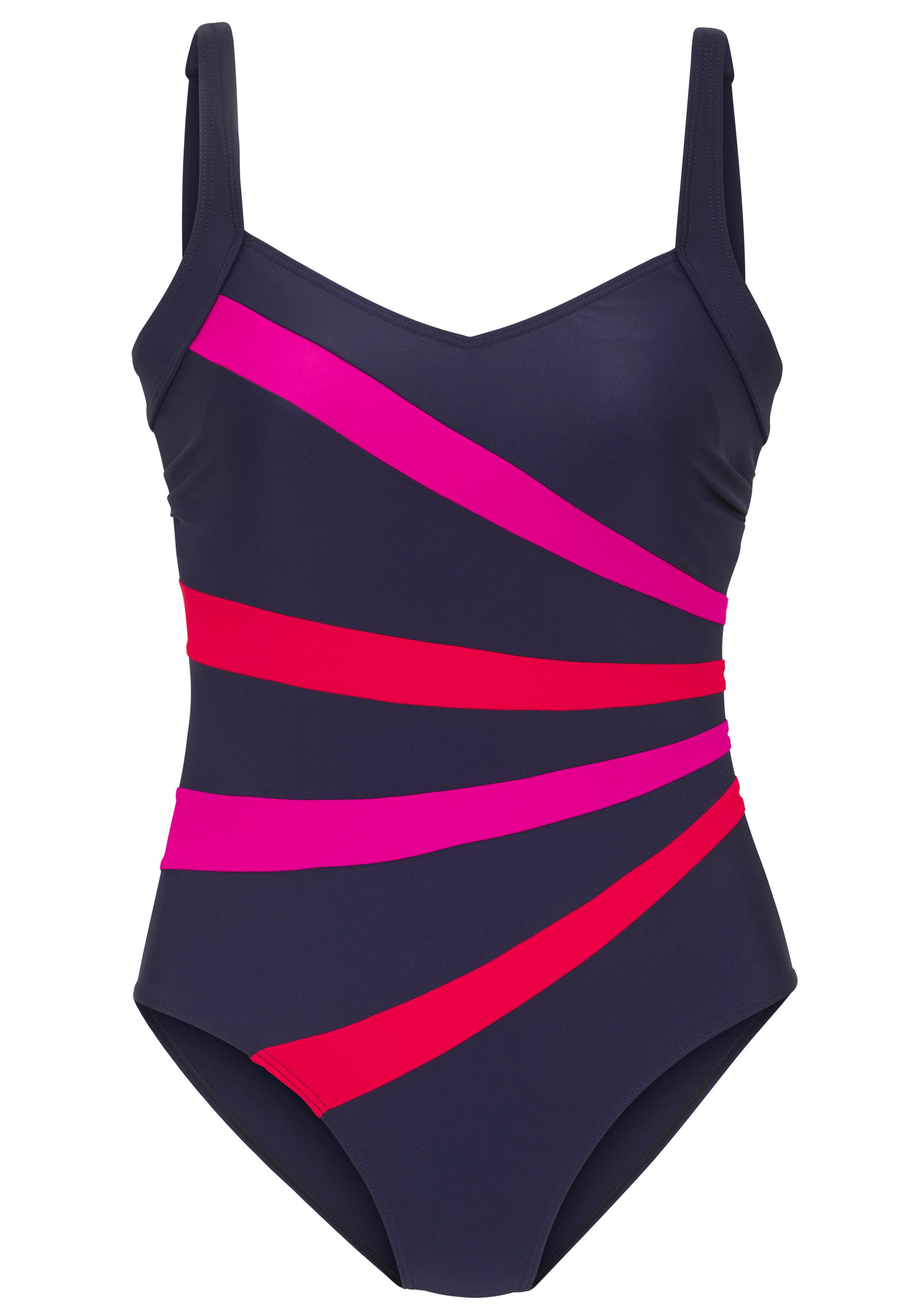 LASCANA Badeanzug Isolde mit farbigen Kontrastdetails günstig online kaufen