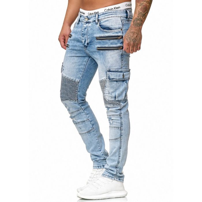 OneRedox Straight-Jeans 5159C (Jeanshose Designerjeans Bootcut 1-tlg. im modischem Design) Freizeit Business Casual