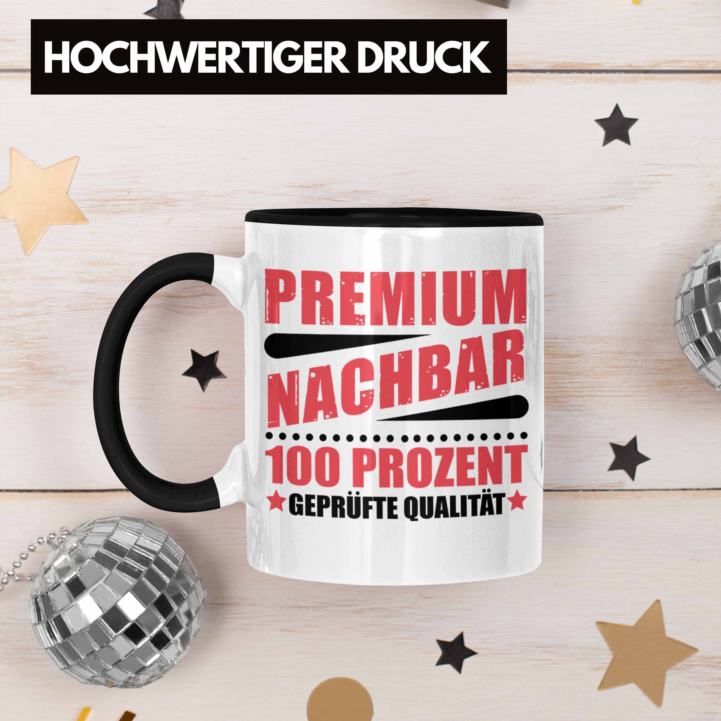 Trendation Tasse Tasse Nachbar Nachbar Premium Nachbarn Bester Schwarz Trendation Geschenk Geschenkidee -