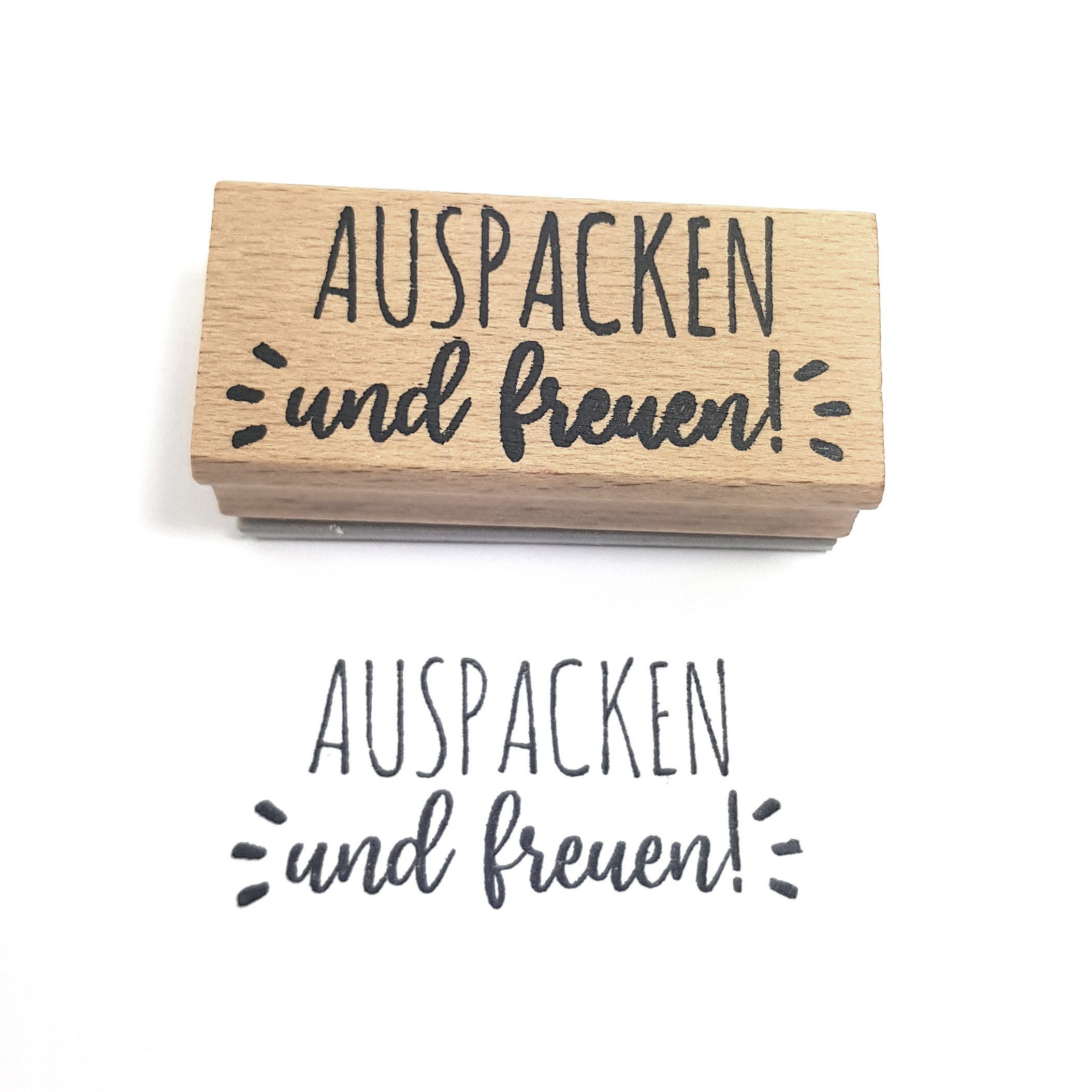 Frau WUNDERVoll Stempel Stempel - Auspacken und freuen