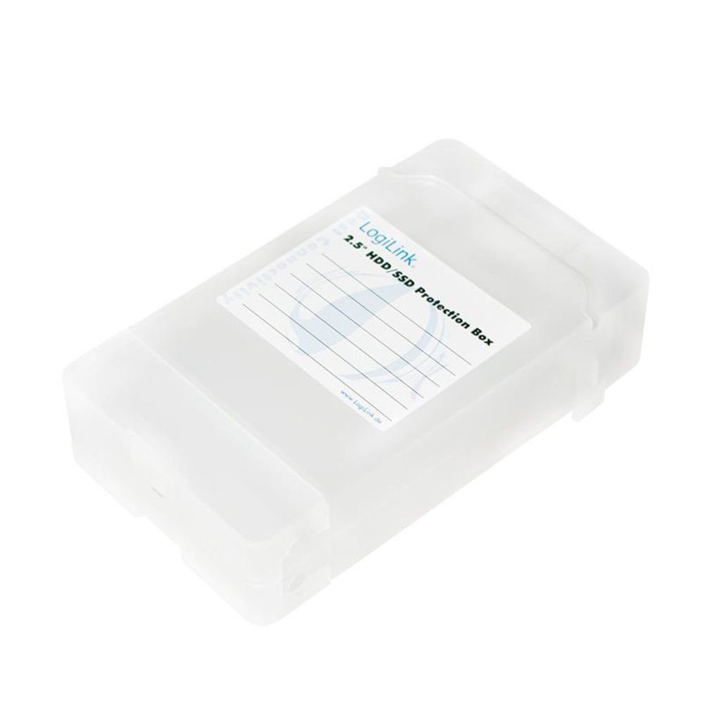 LogiLink Festplattenhülle Schutz-Box für 2x 2,5" HDDs weiß